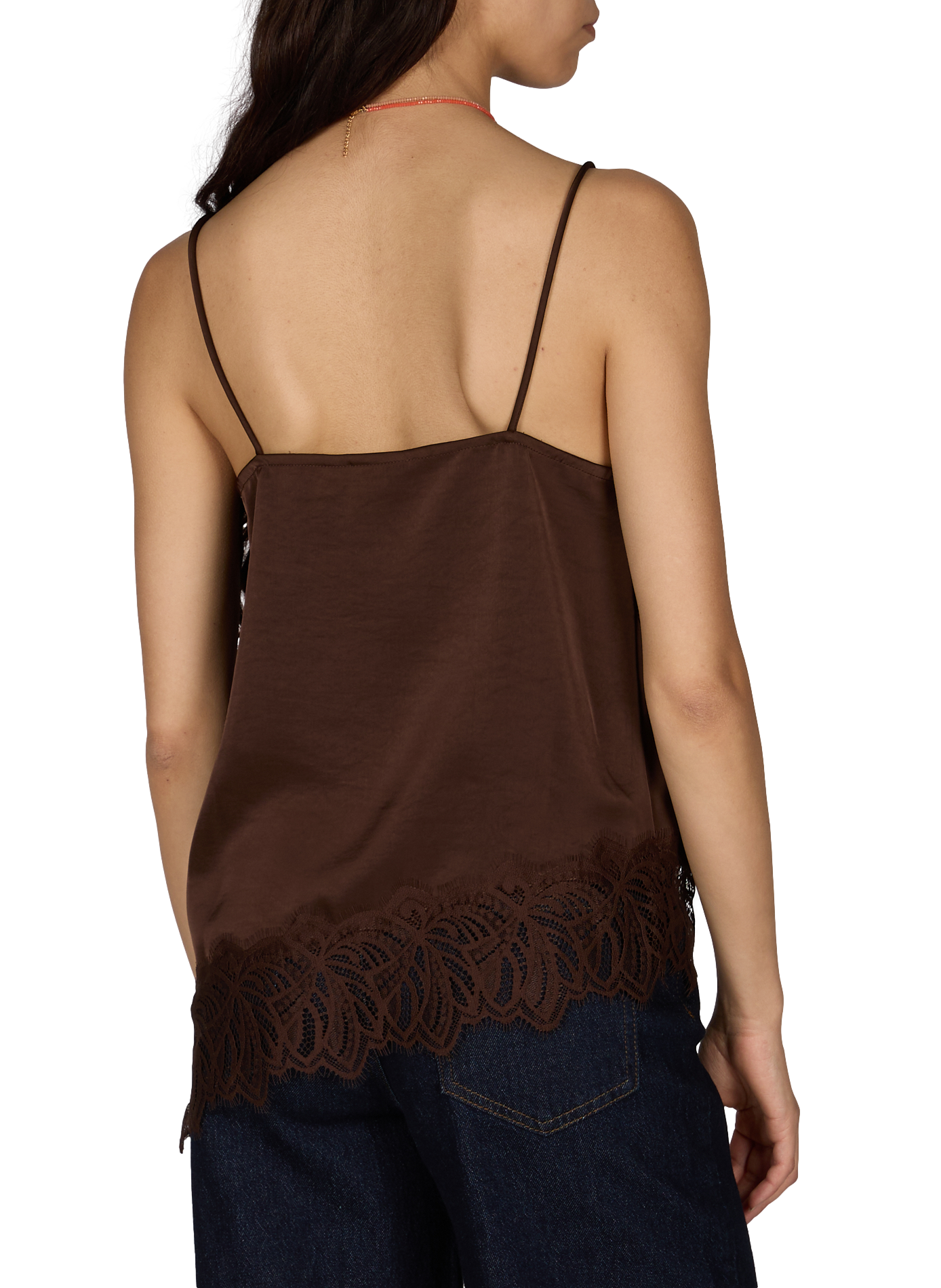 Viléa lace top VILA Brown