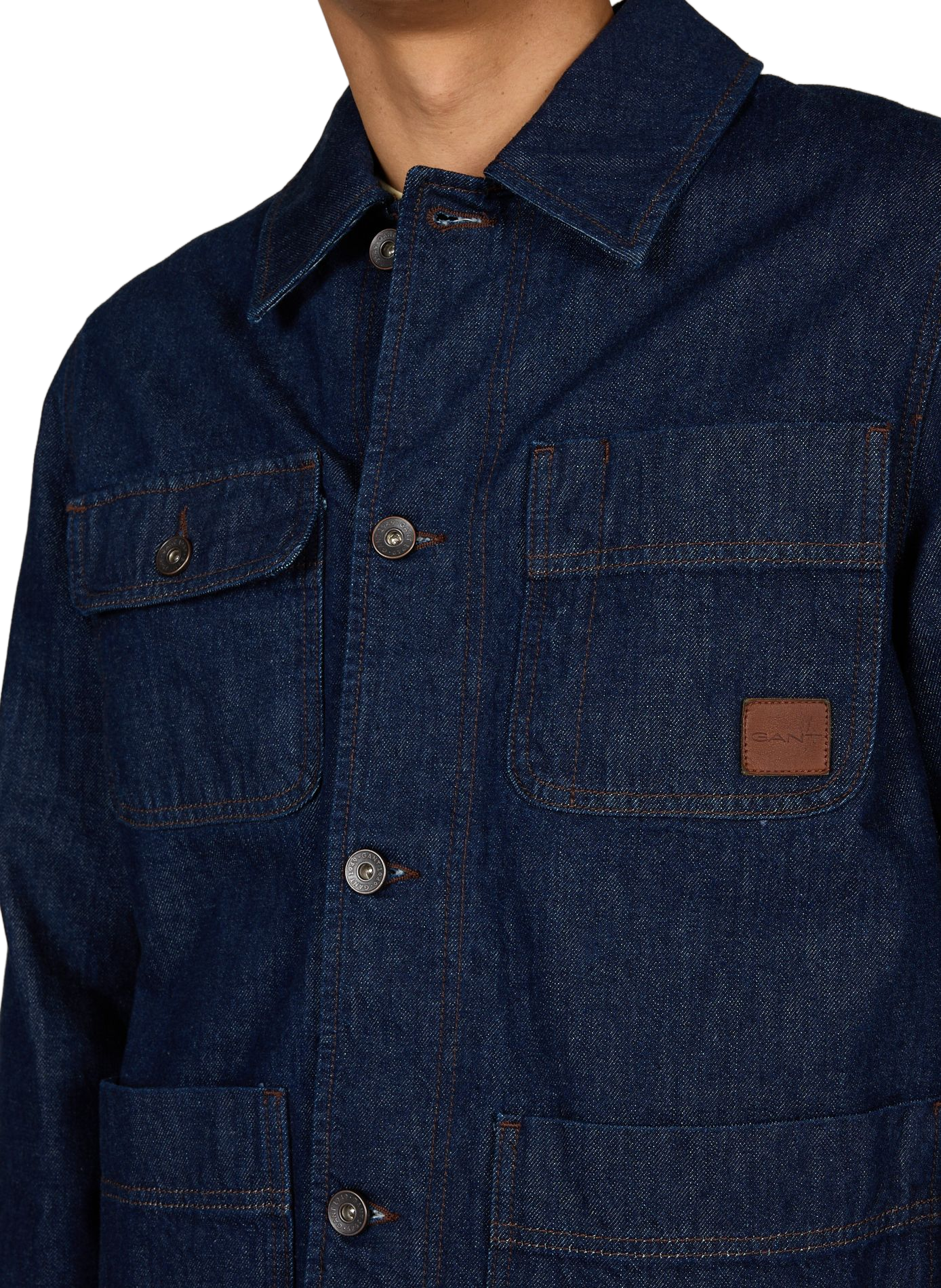 Regular fit denim jacket in cotton GANT Blue