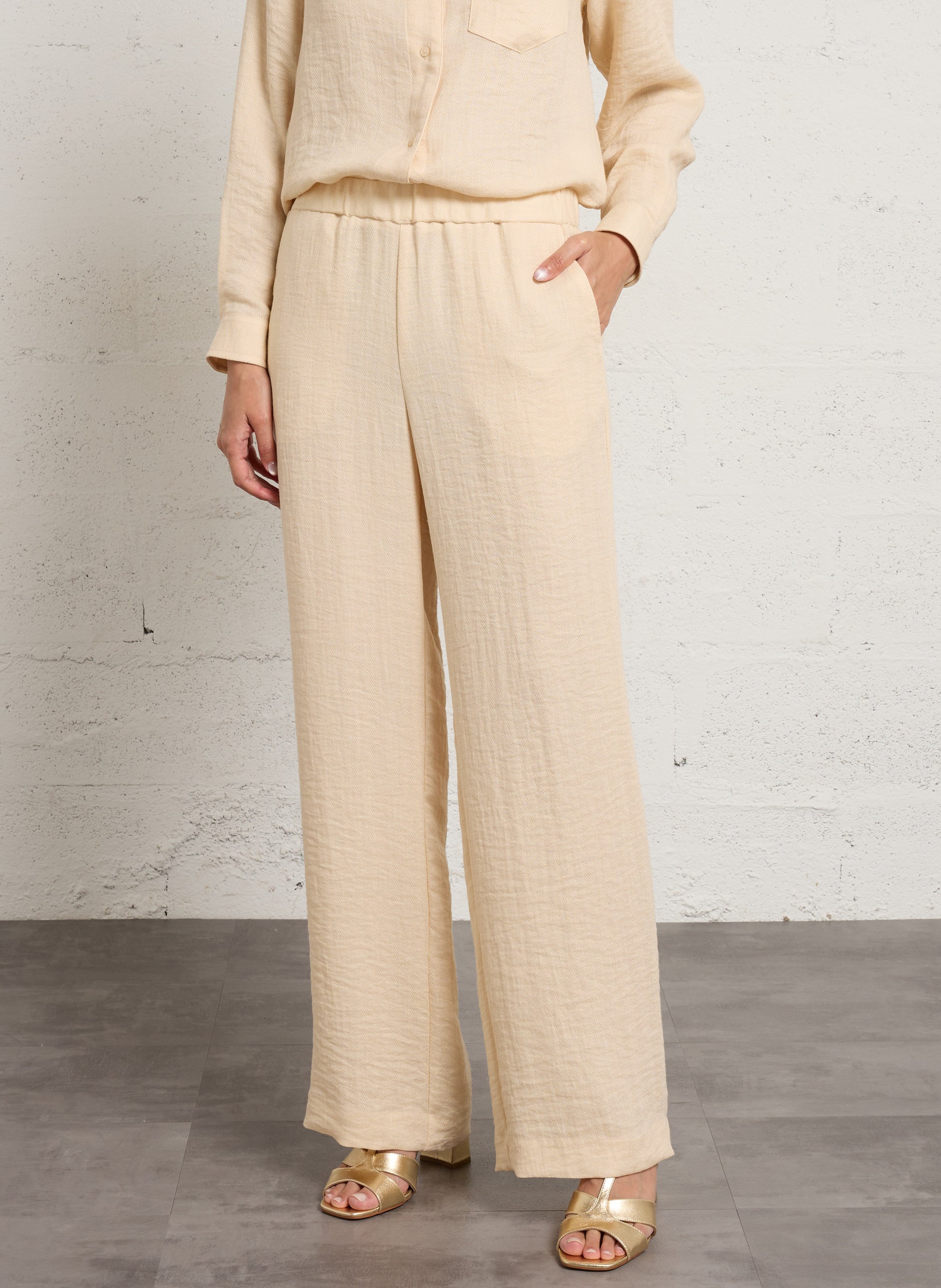 Pantalon large tessa MAISON 123 Beige