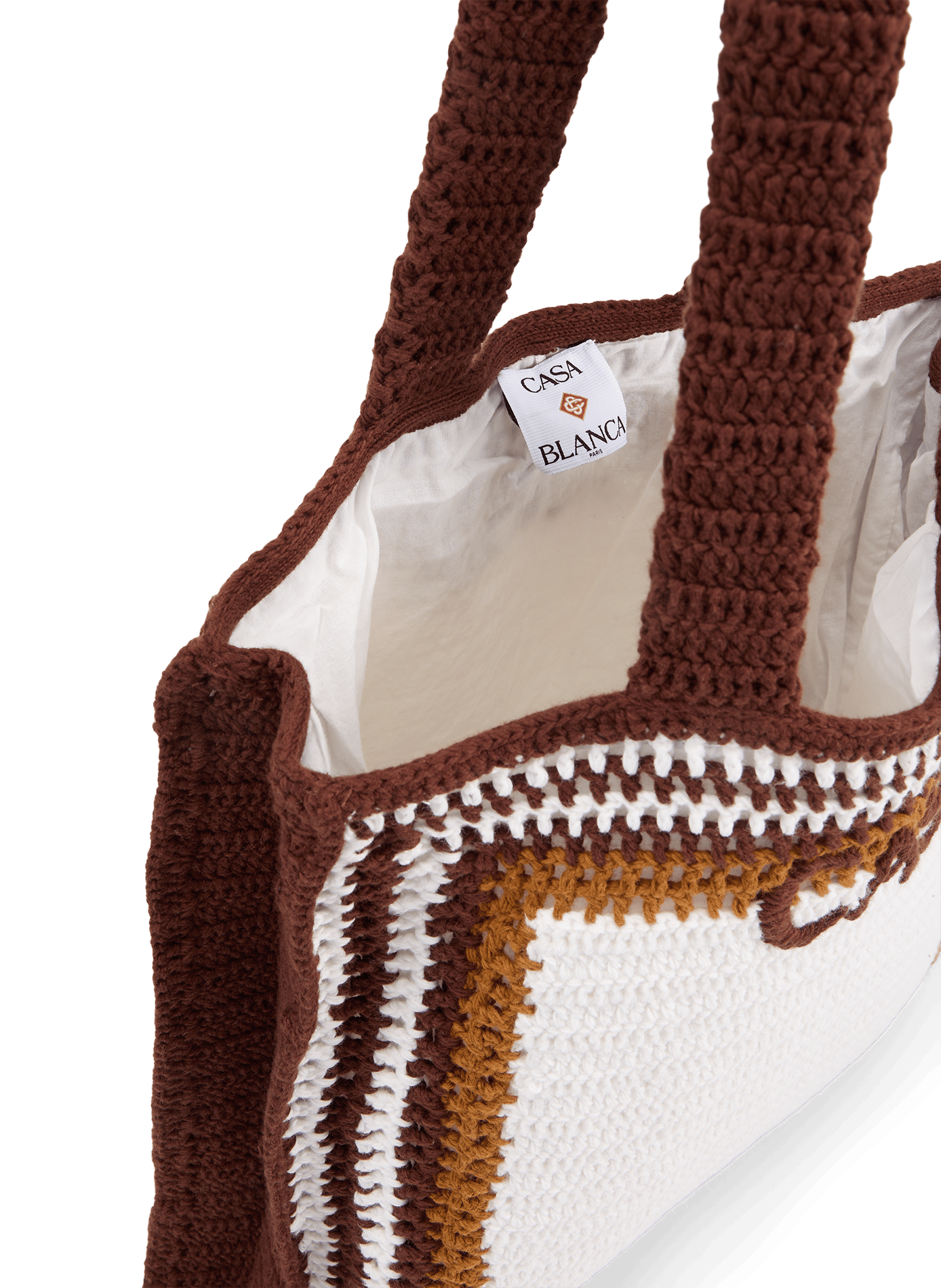 Strandtasche aus gestreifter Häkelarbeit CASABLANCA PARIS Mehrfarbig