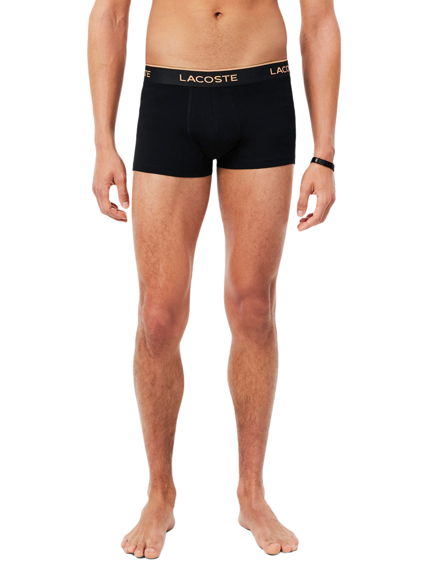 Set of three cotton-blend boxers LACOSTE Black