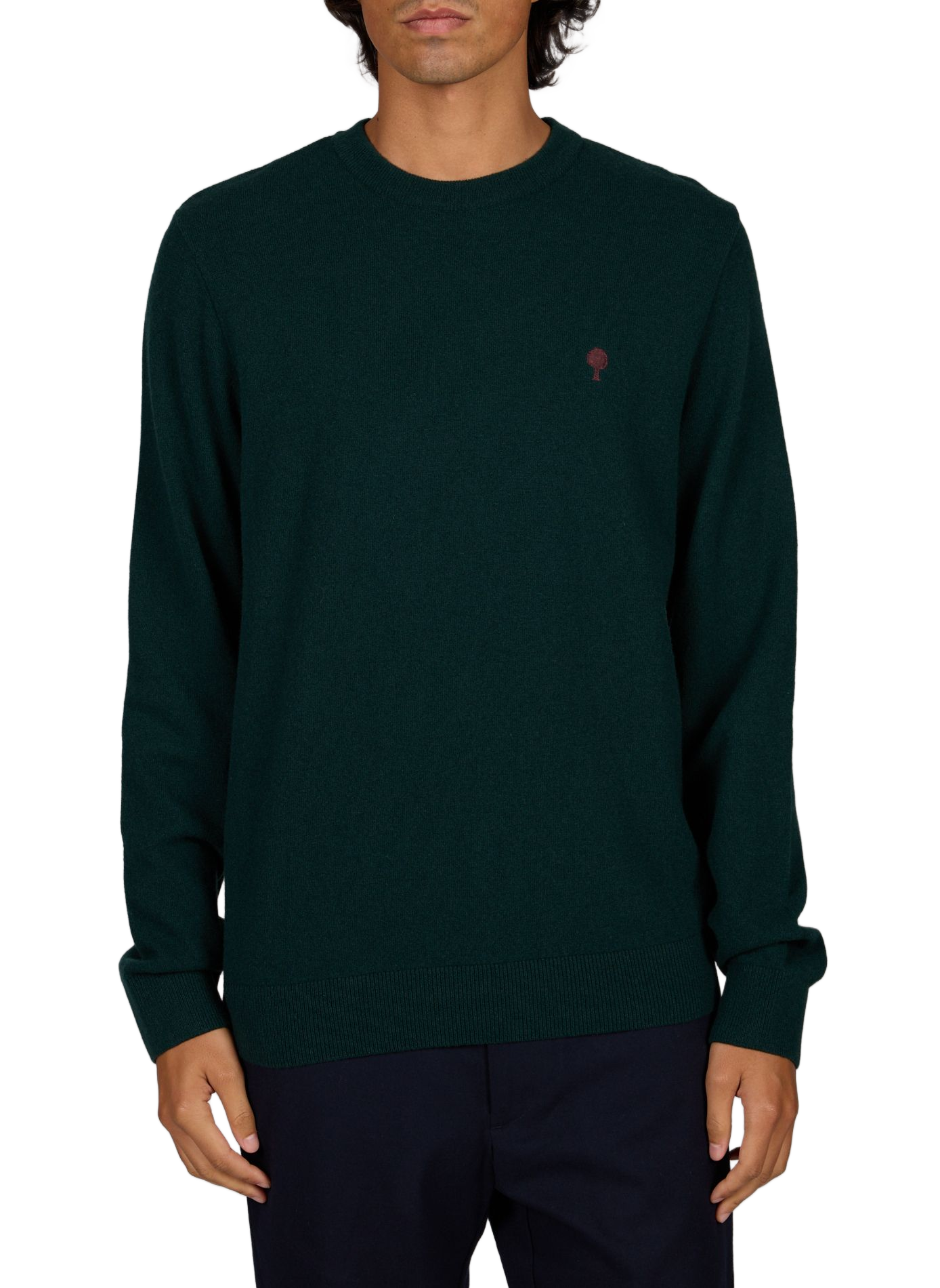 Straight wool blend sweater FAGUO Green