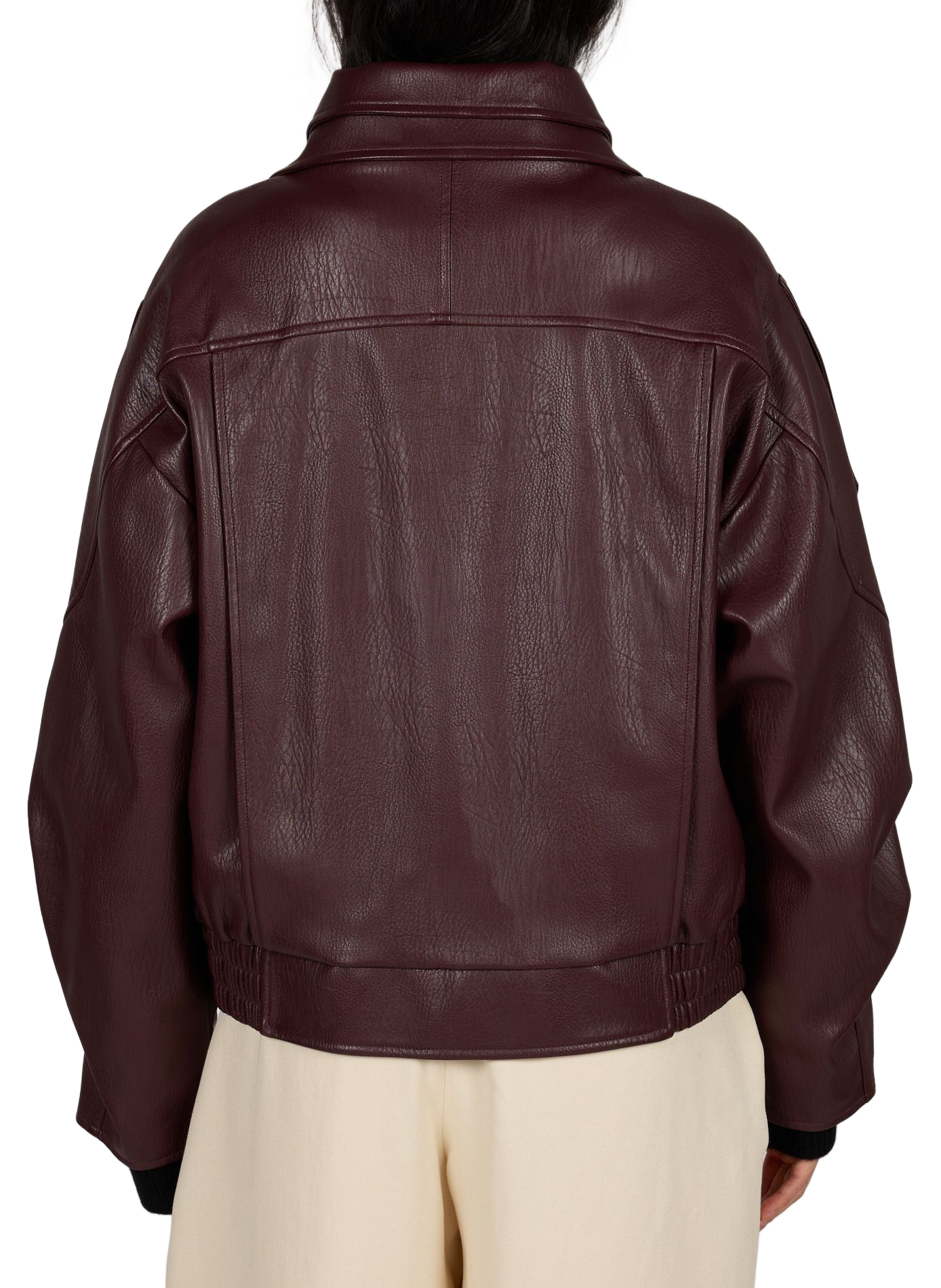 Einfarbige Jacke mit Stehkragen SUNCOO Violett
