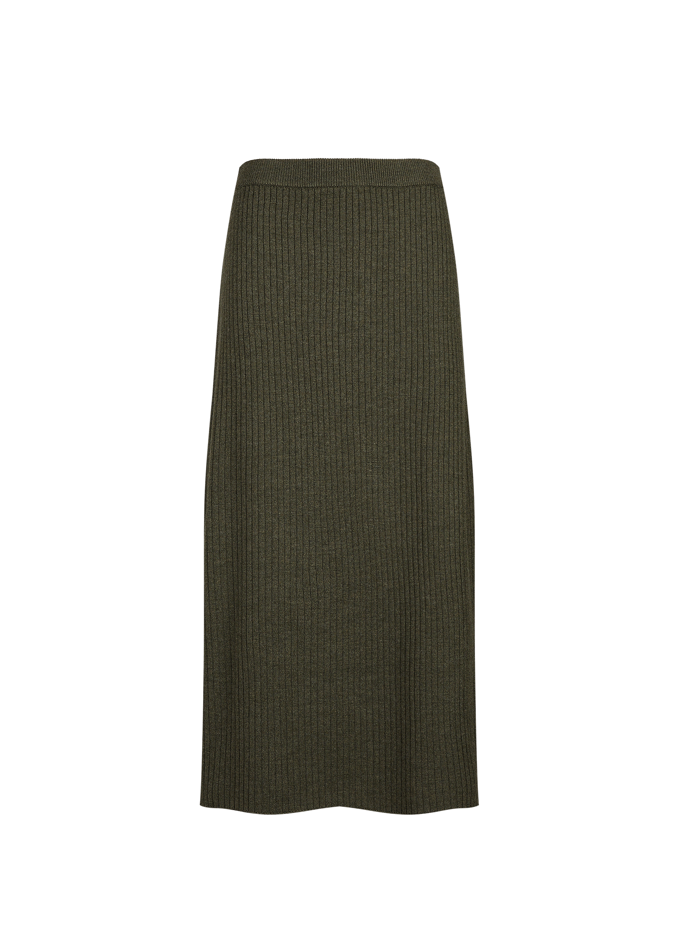 Langer Wollrock mit Rippenmuster A.P.C. Khaki