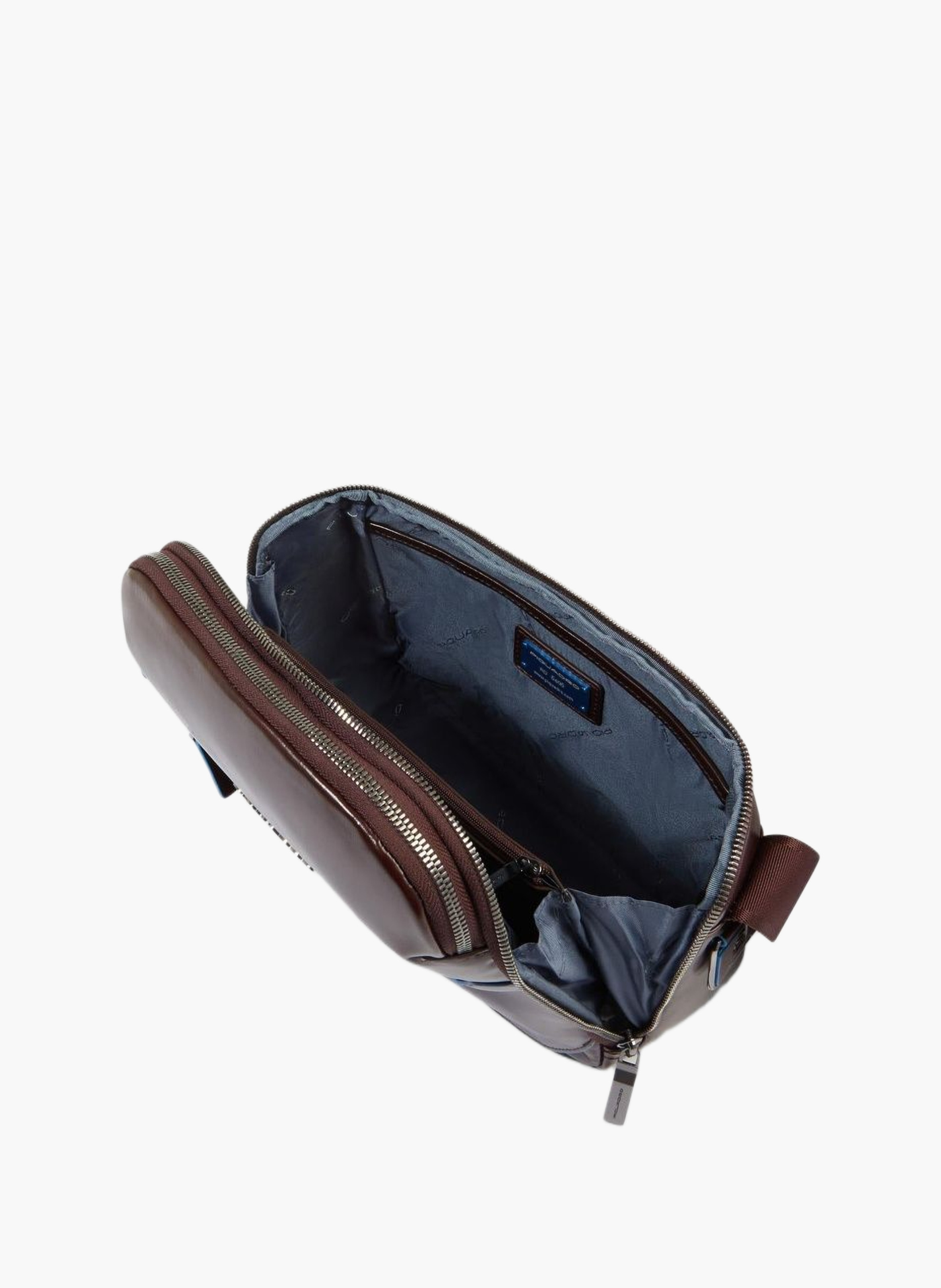 Sac bandoulière homme personnalisable PIQUADRO Marron