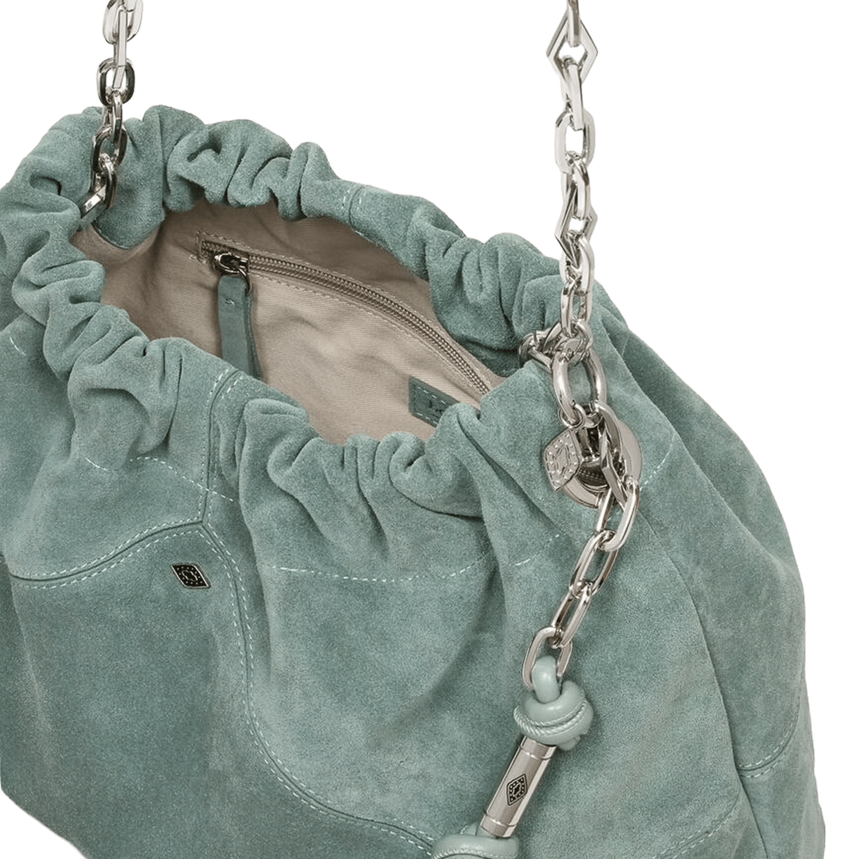 Sac porté épaule en cuir june tote BA&SH Blauw