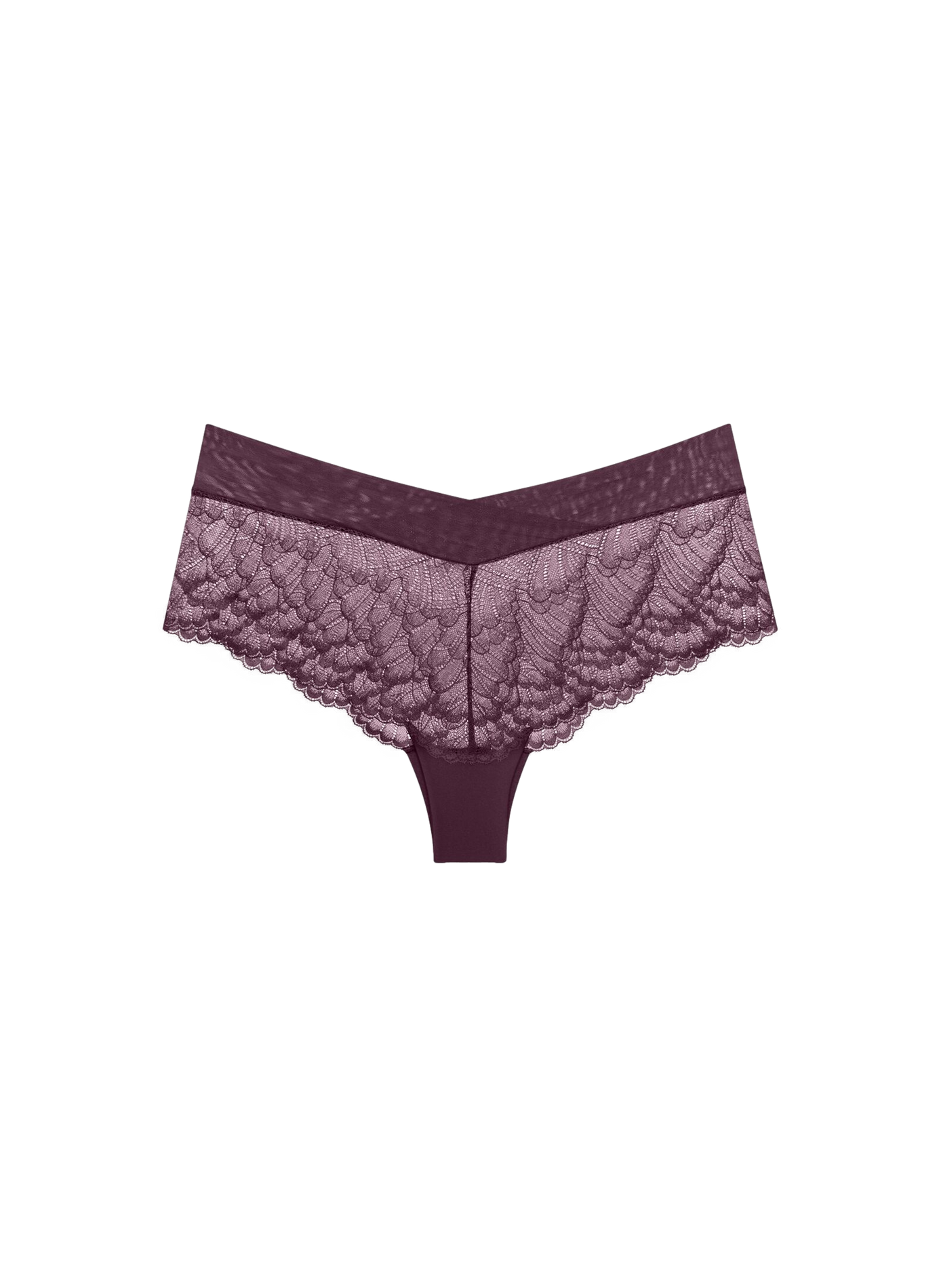 High-cut high-waisted lace briefs TRIUMPH Red