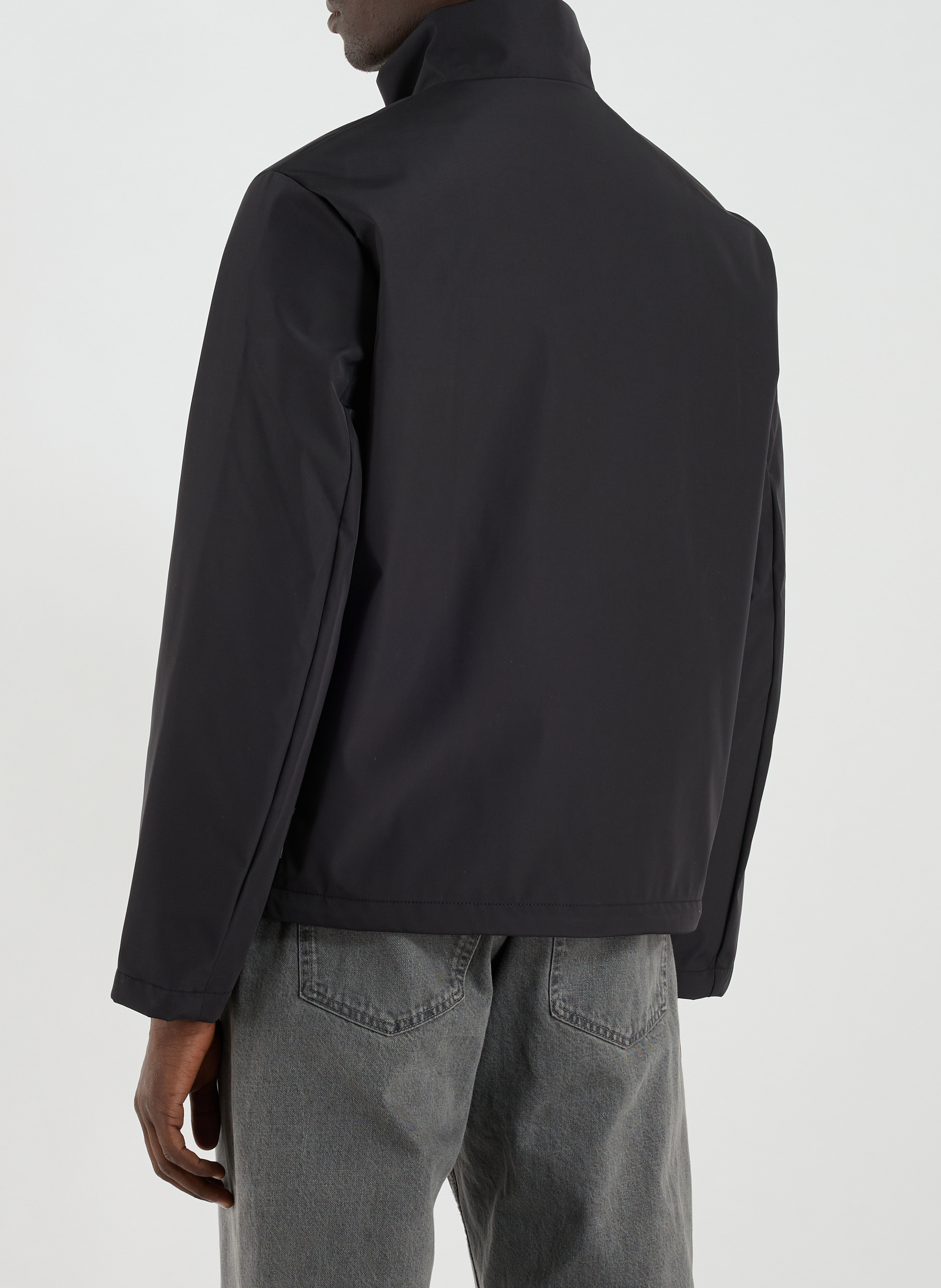 Straight jacket with high collar ARMANI EXCHANGE Black