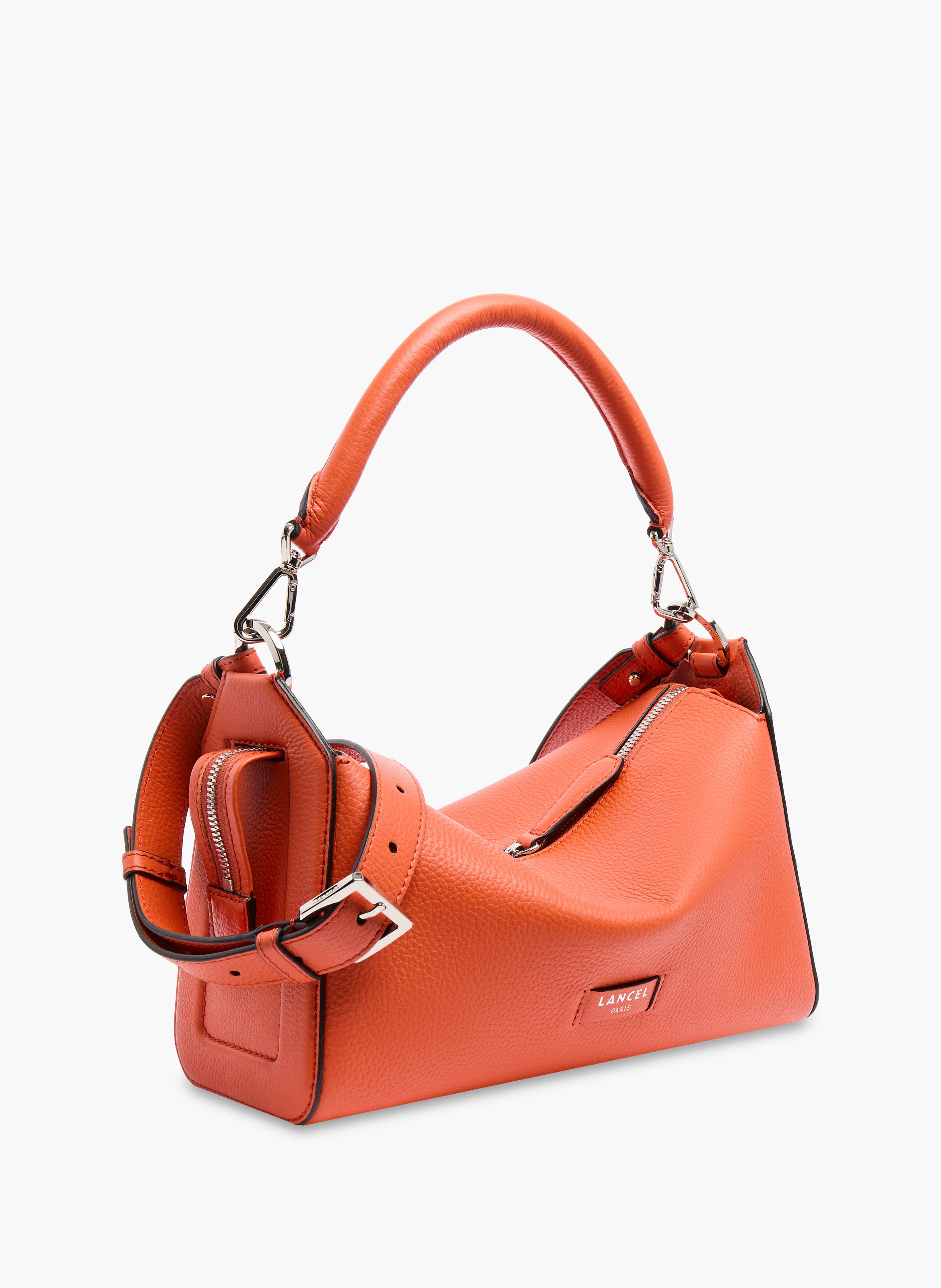 Sac hobo louison de lancel en cuir de vachette graine LANCEL Orange