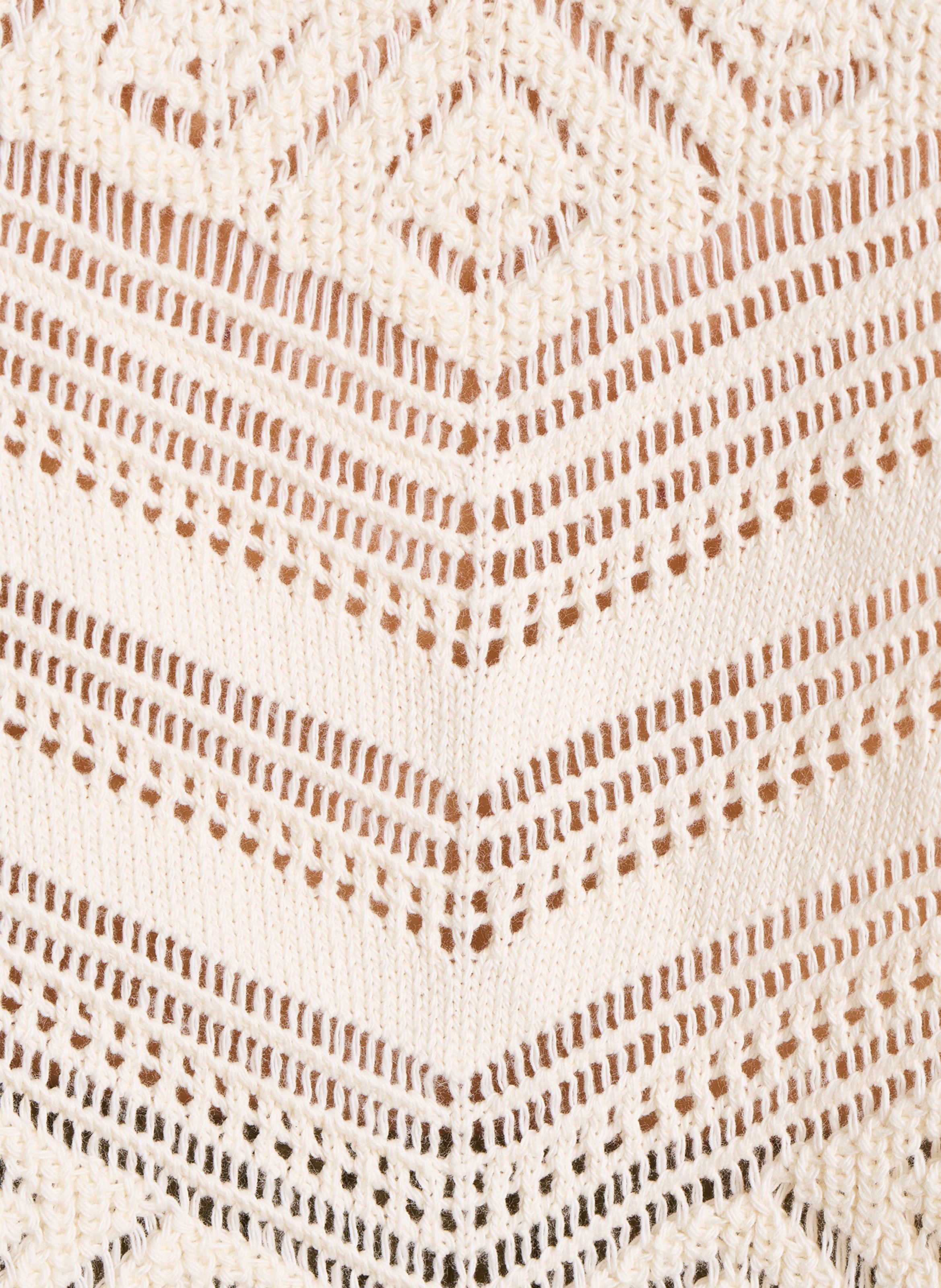 Ronde hals top in katoenblend LA FEE MARABOUTEE Wit