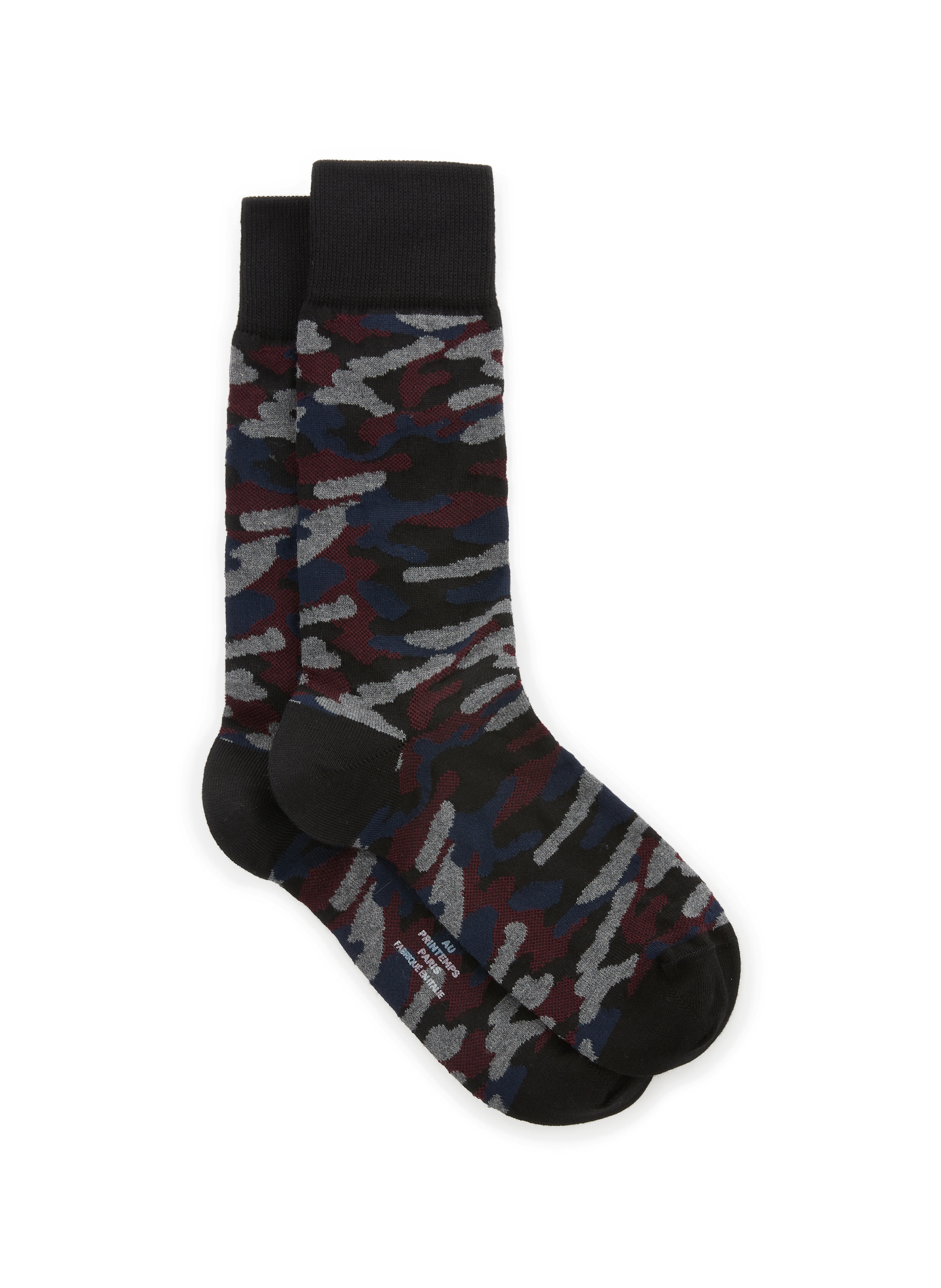 AU PRINTEMPS PARIS Chaussettes en coton  Noir