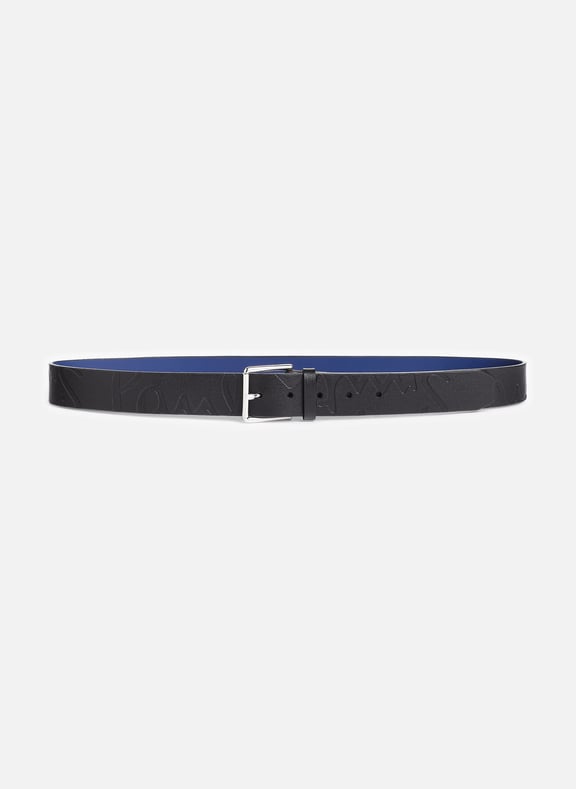 Ceinture à logo en cuir Noir by PAUL SMITH PAUL SMITH Ceinture à logo en cuir Noir
