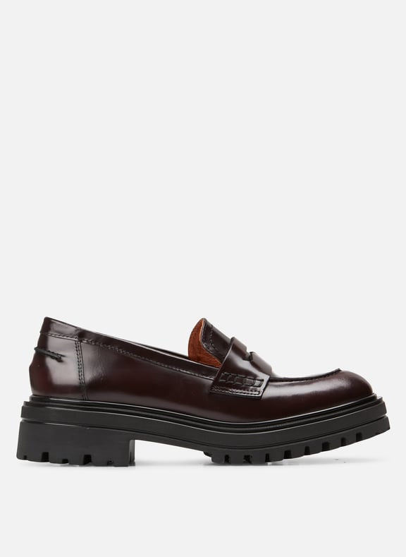 Mocassins en cuir alfi Rouge by JONAK JONAK Mocassins en cuir alfi Rouge