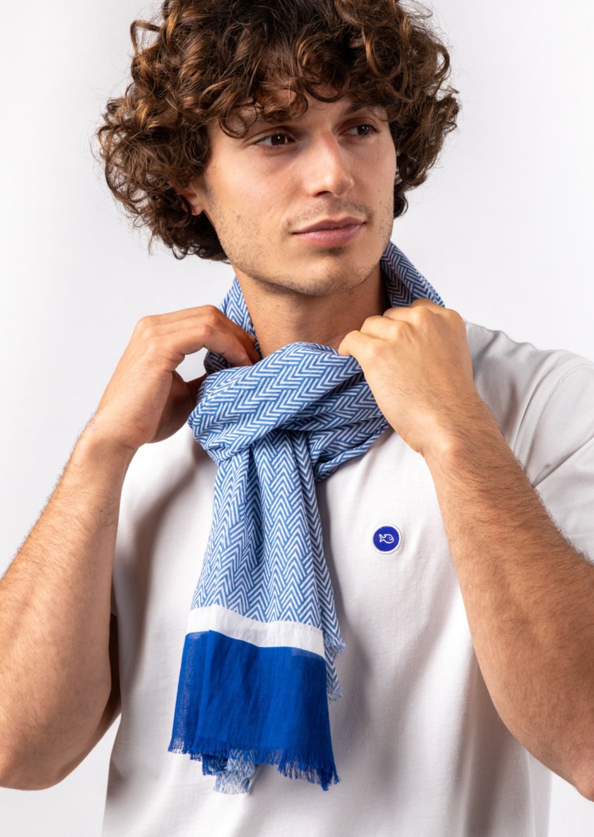Foulard en coton biologique BILLYBELT Bleu