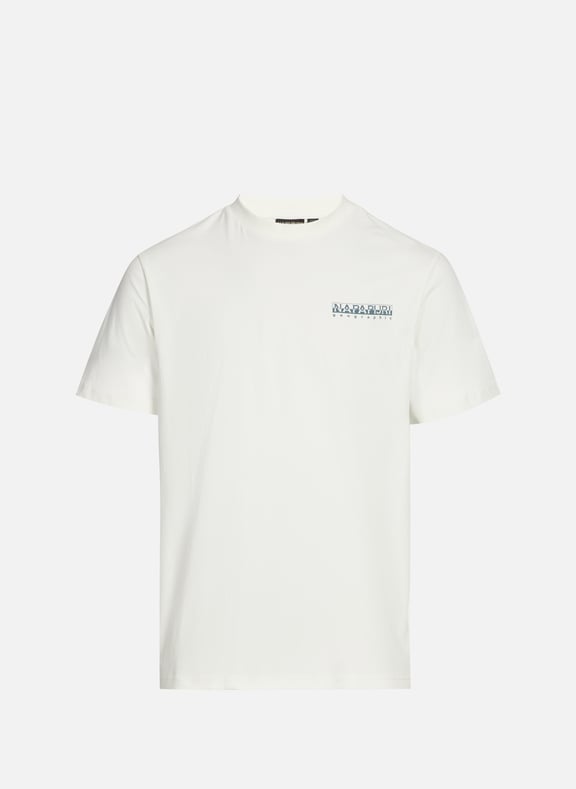 Biker-style cotton t-shirt White by NAPAPIJRI NAPAPIJRI Biker-style cotton t-shirt White
