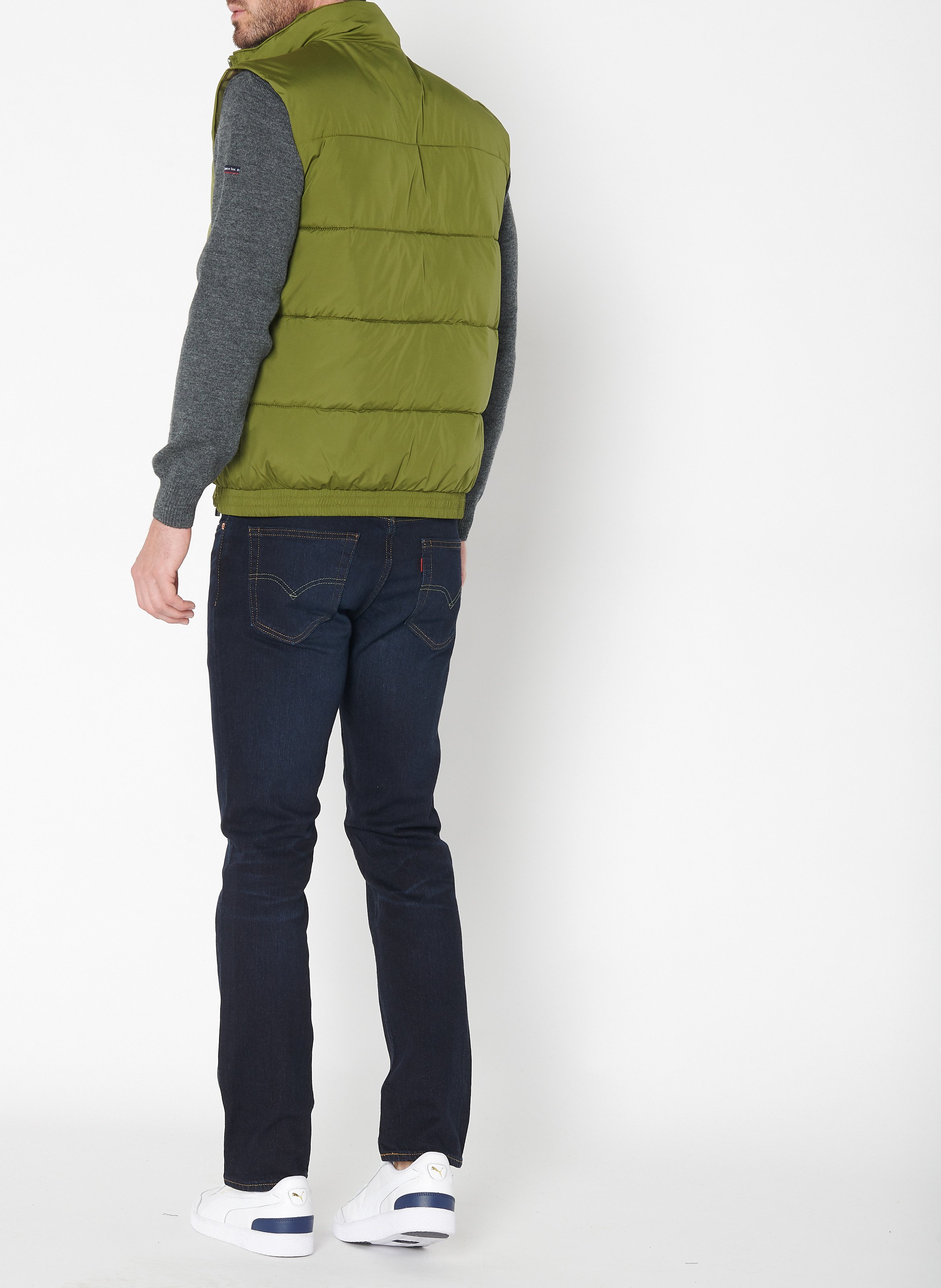 Pull col rond regular-fit en laine ARMOR-LUX Gris