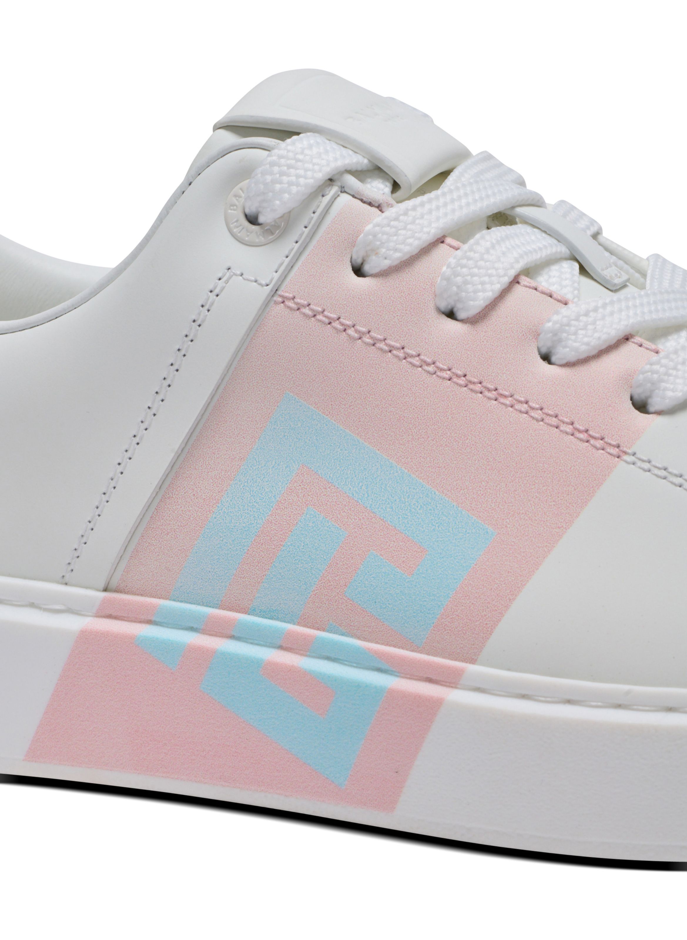 Baskets b-court en cuir de veau BALMAIN Blanc