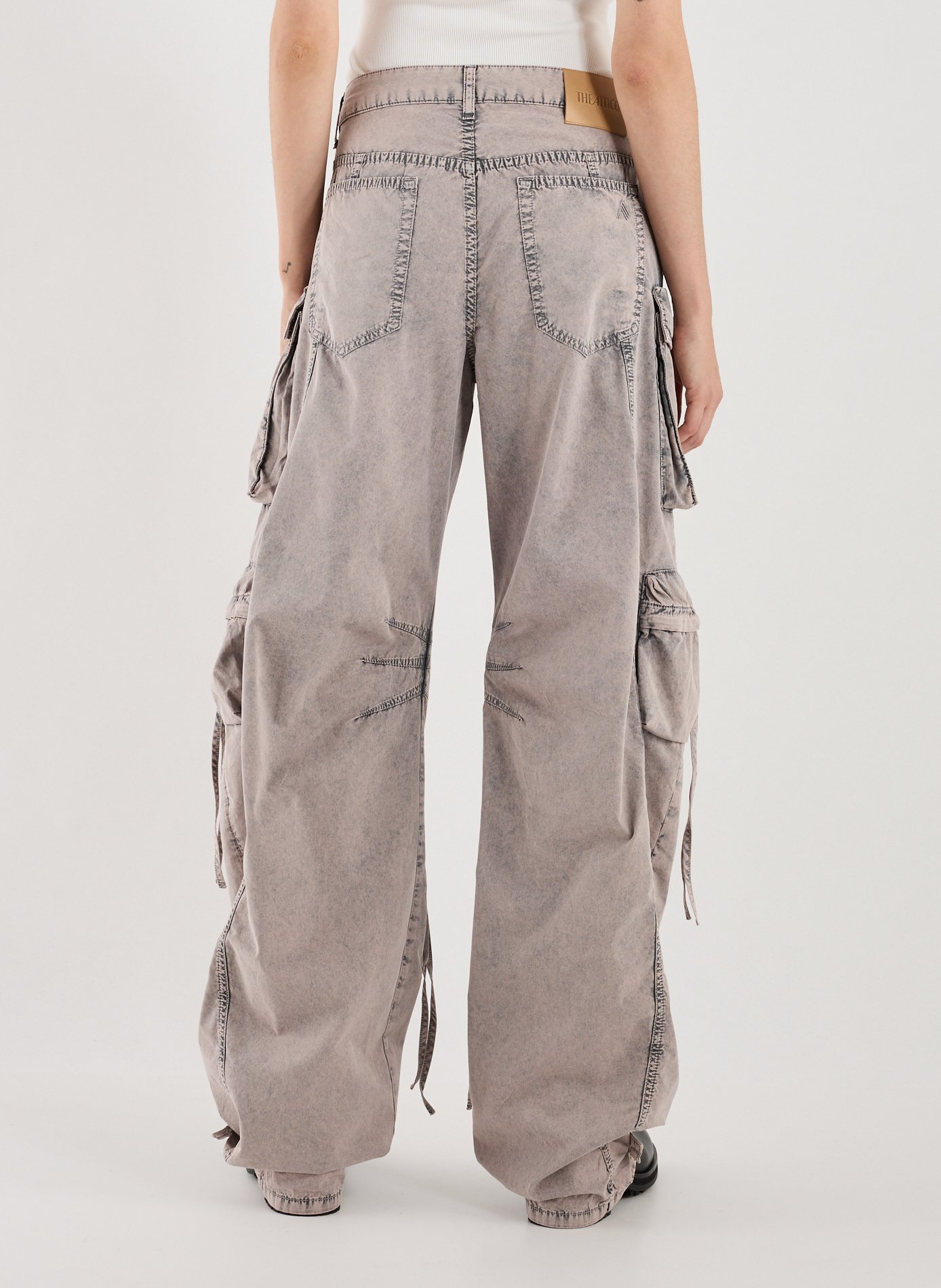 Cotton cargo jeans THE ATTICO Grey