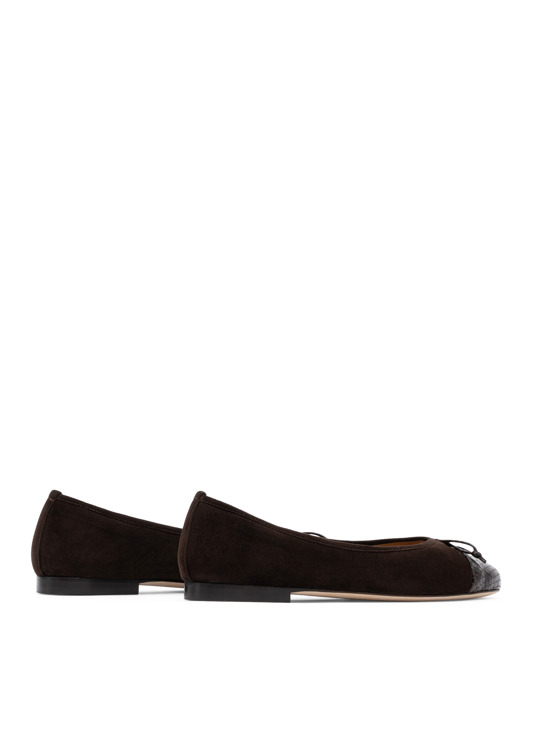 Ballerines java en chevre velours PARALLELE Marron