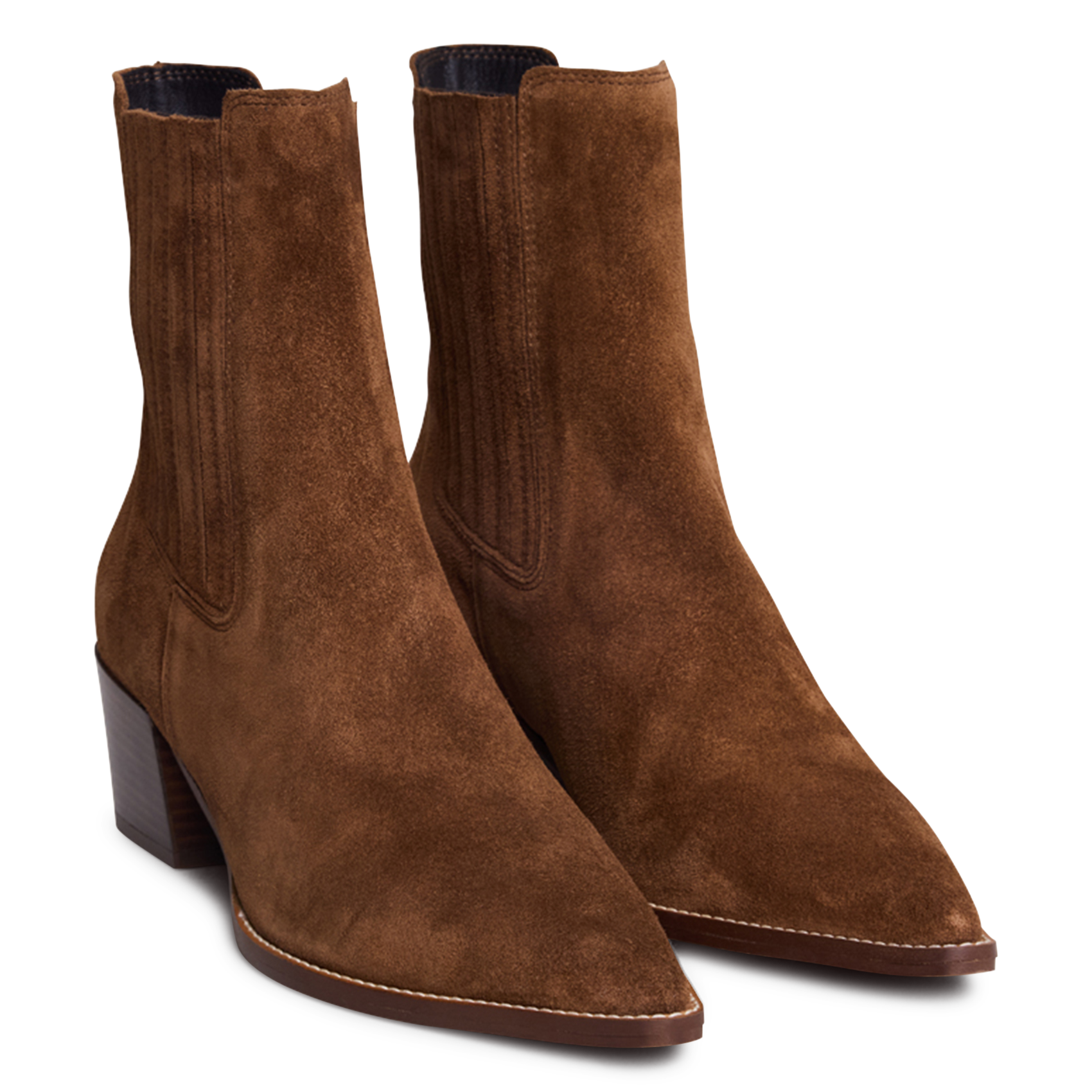 Bottines en cuir velours prado JONAK Marron