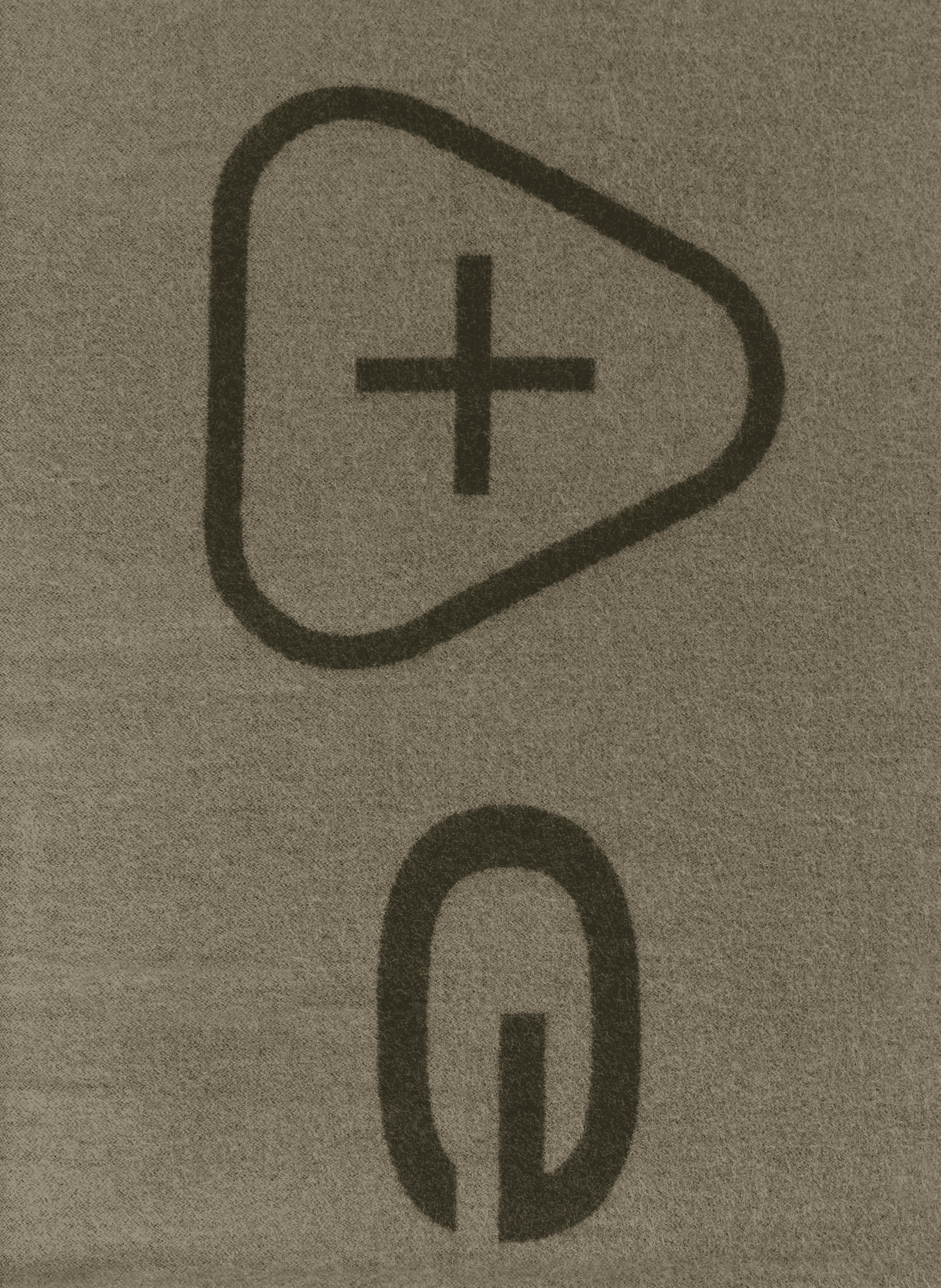 Echarpe imprimée en laine mélangée GERTRUDE ET GASTON Kaki