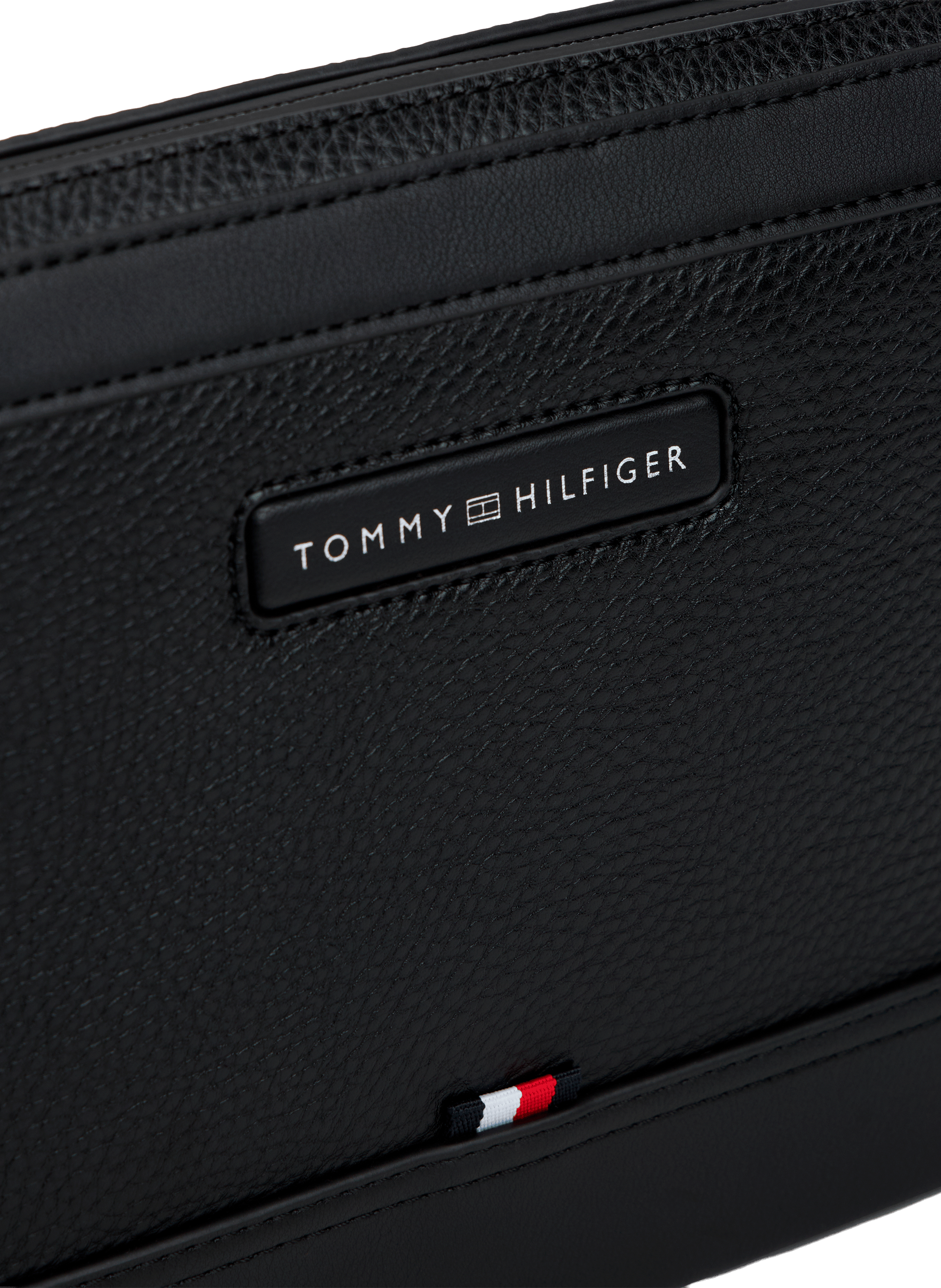 Faux leather clutch with wrist strap TOMMY HILFIGER Black