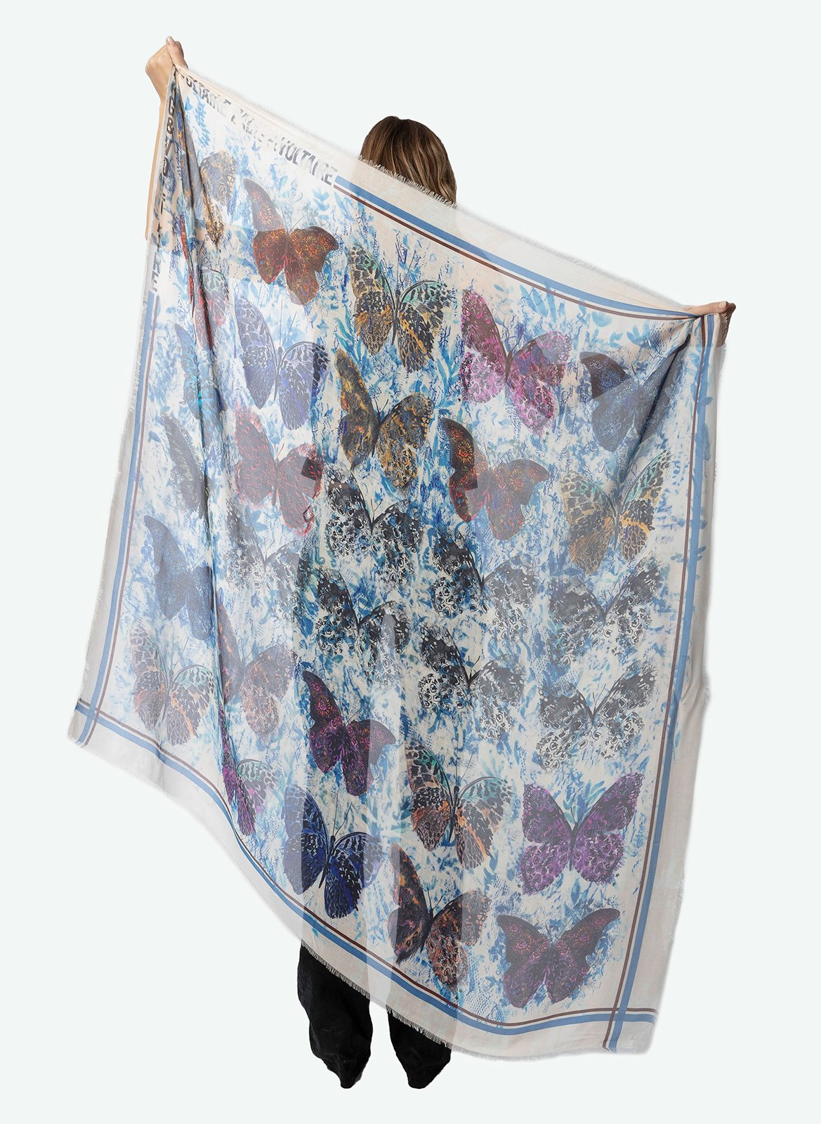 Foulard imprimé kerry ZADIG&VOLTAIRE Bleu