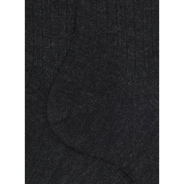 Dore Dore Chaussettes Côtelées En Laine Mérinos In Gray