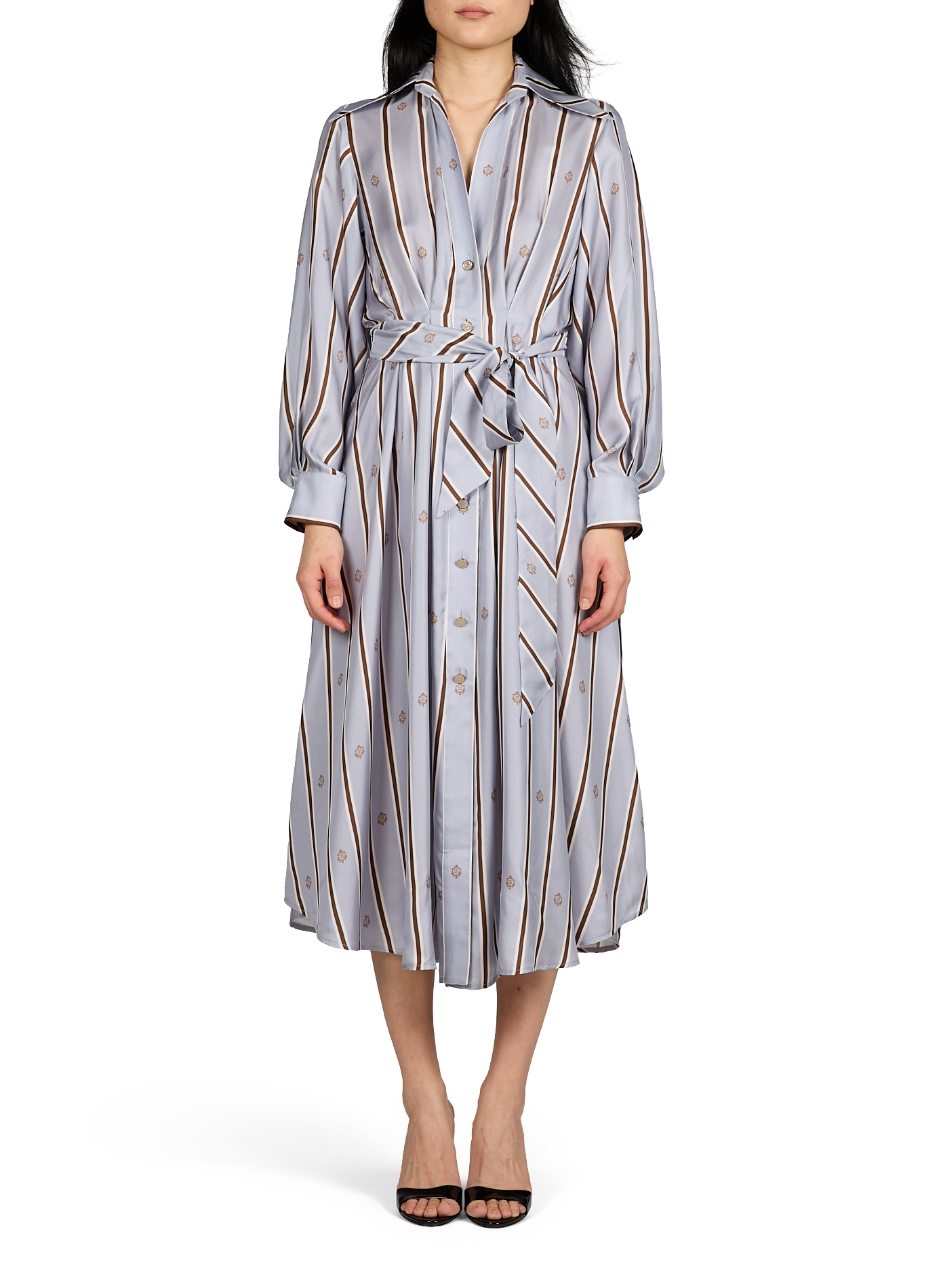 Robe midi Emblem en soie ZIMMERMANN Bleu