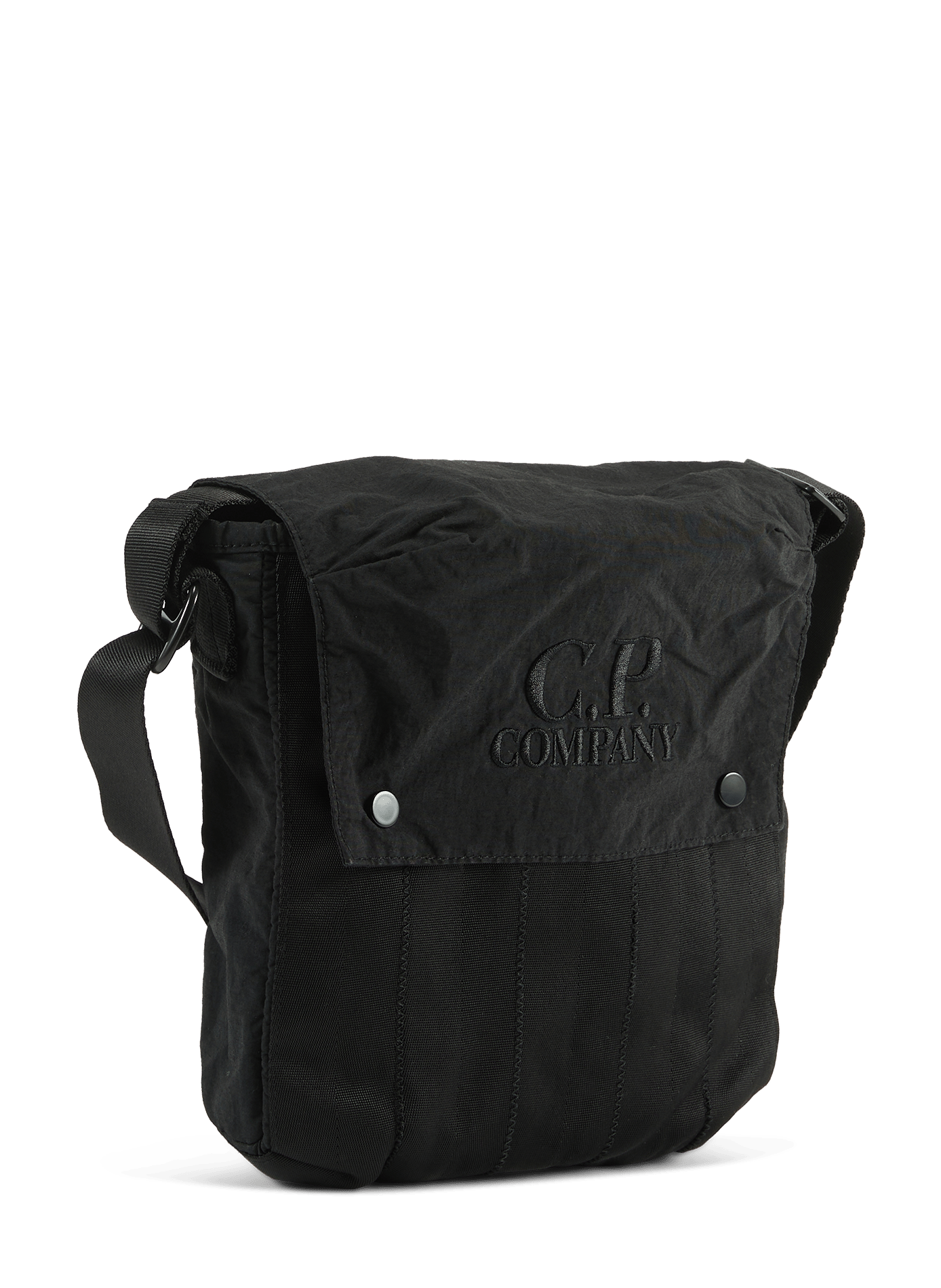 Shoulder bag with logo embroidery CP COMPANY Black