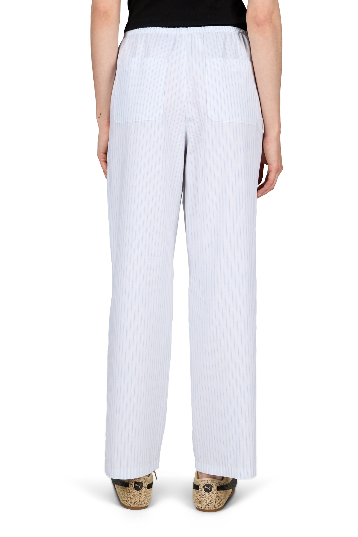 Pantalon droit en coton mélangé DUNST Blanc