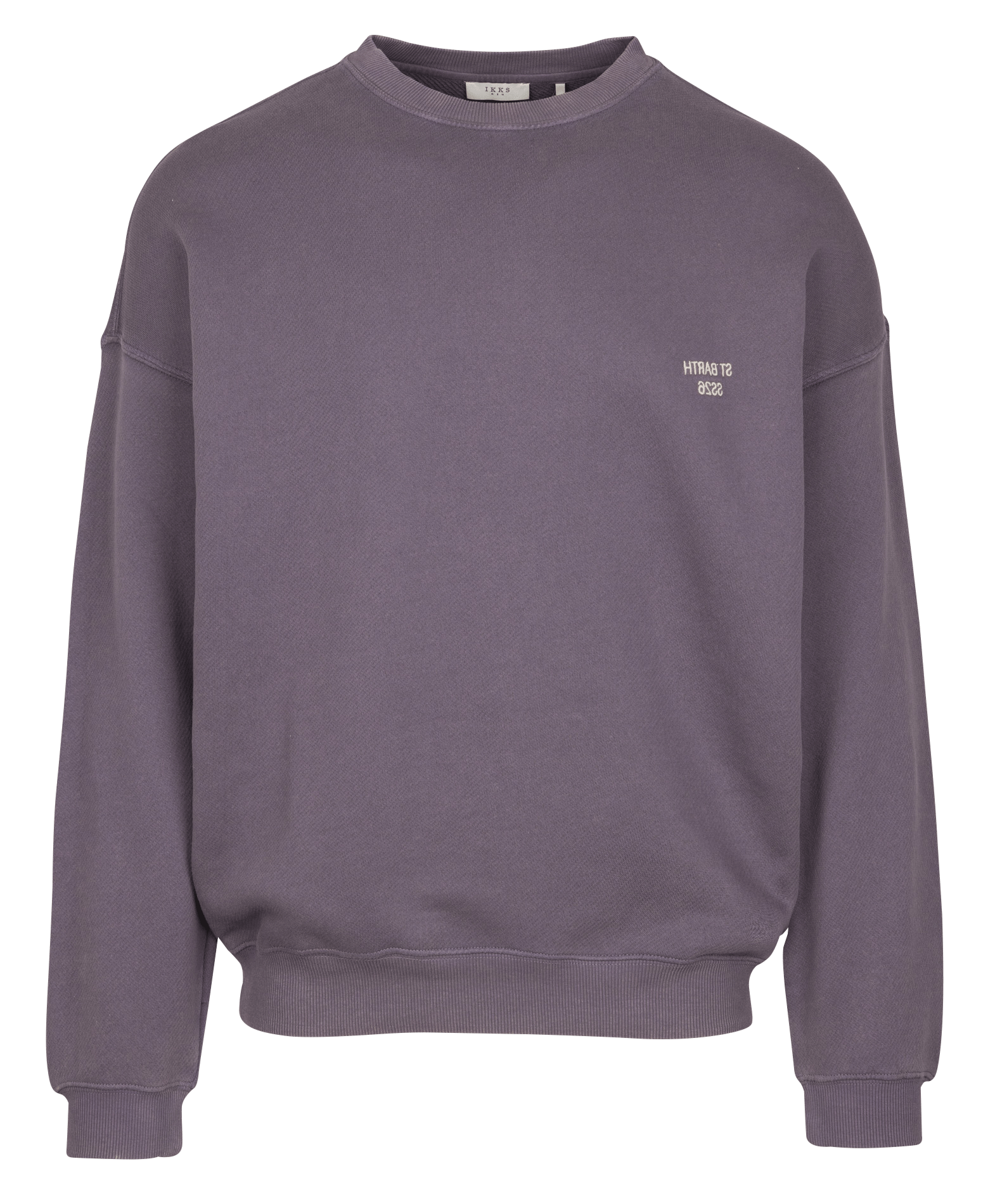 Sweat col rond en coton IKKS Violet