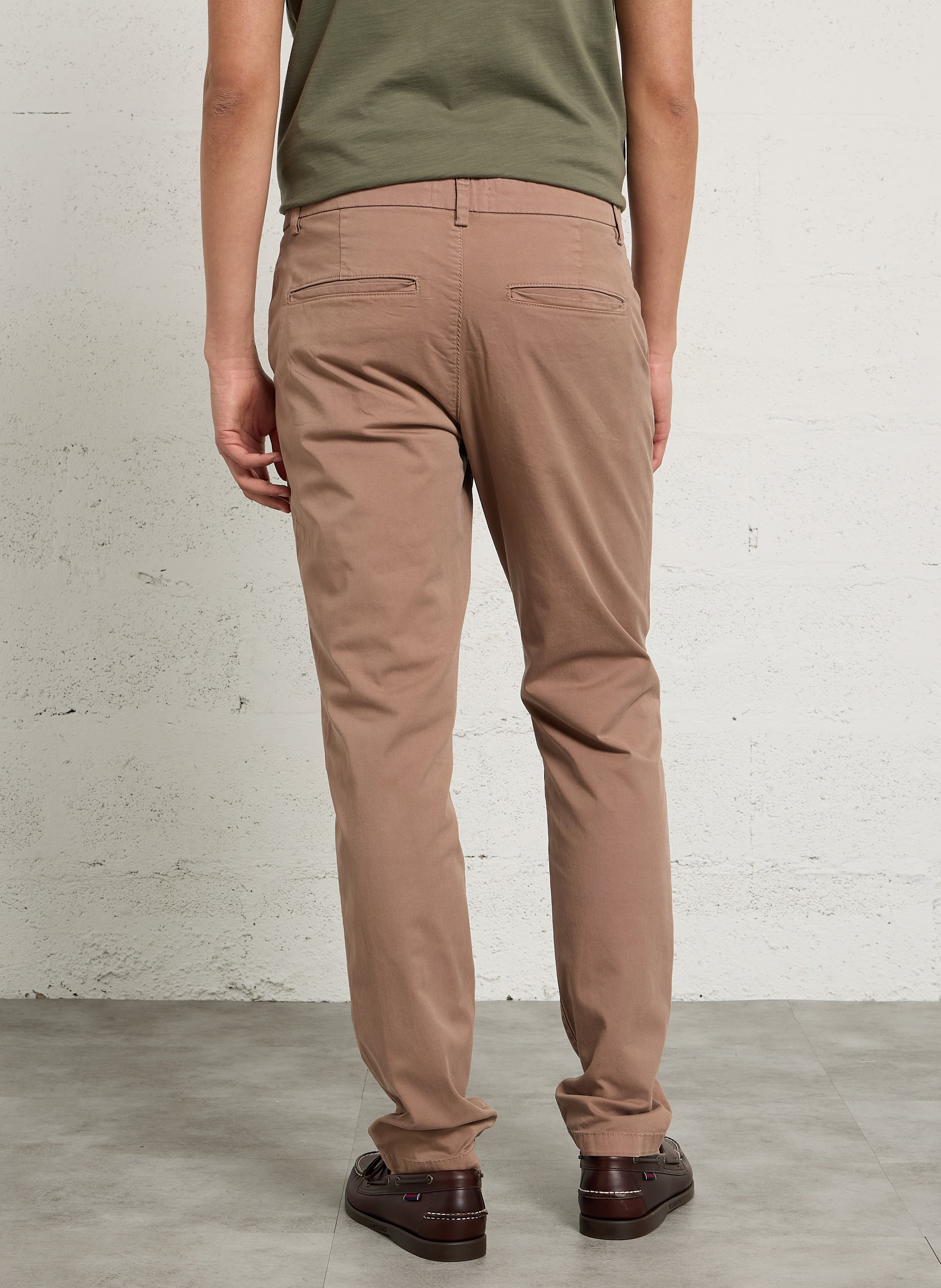 Pantalon chino en coton mélangé IKKS Marron