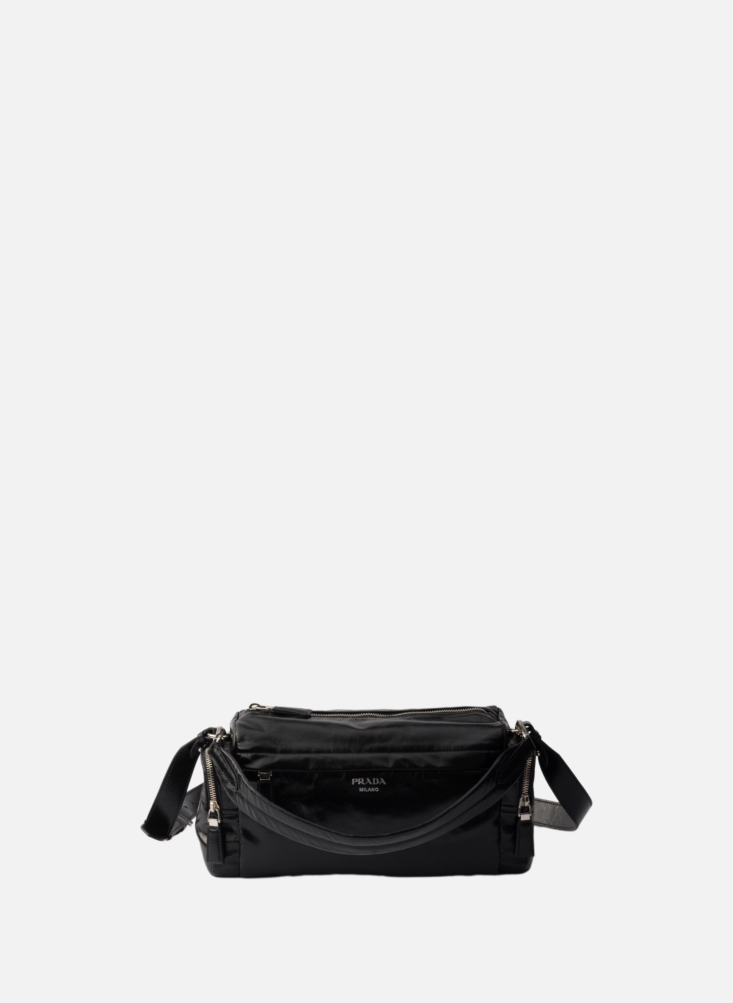 Sac à bandoulière en cuir PRADA Noir