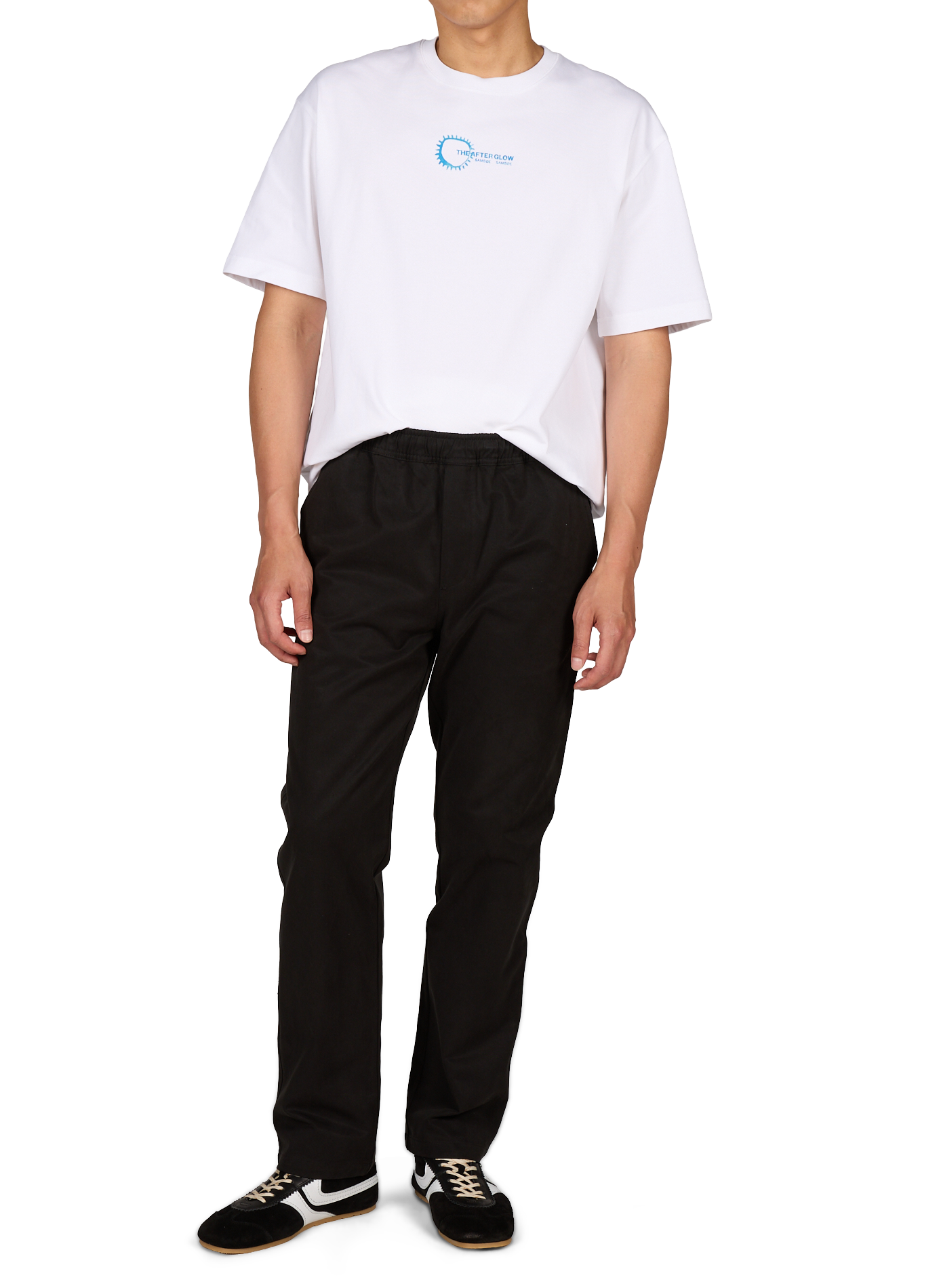 Straight logo cotton t-shirt SAMSOE SAMSOE White