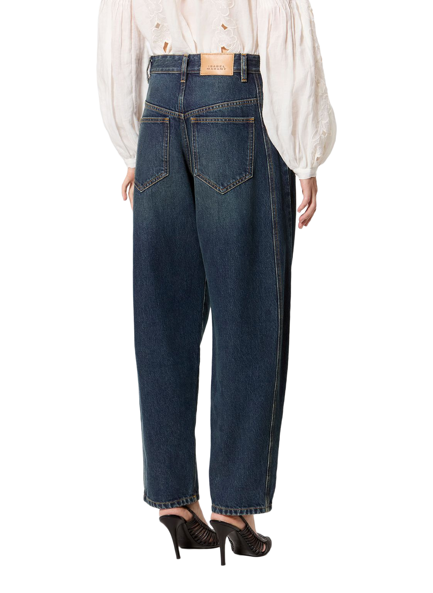 Barrel Oriane washed denim pants | Blue ISABEL MARANT Women