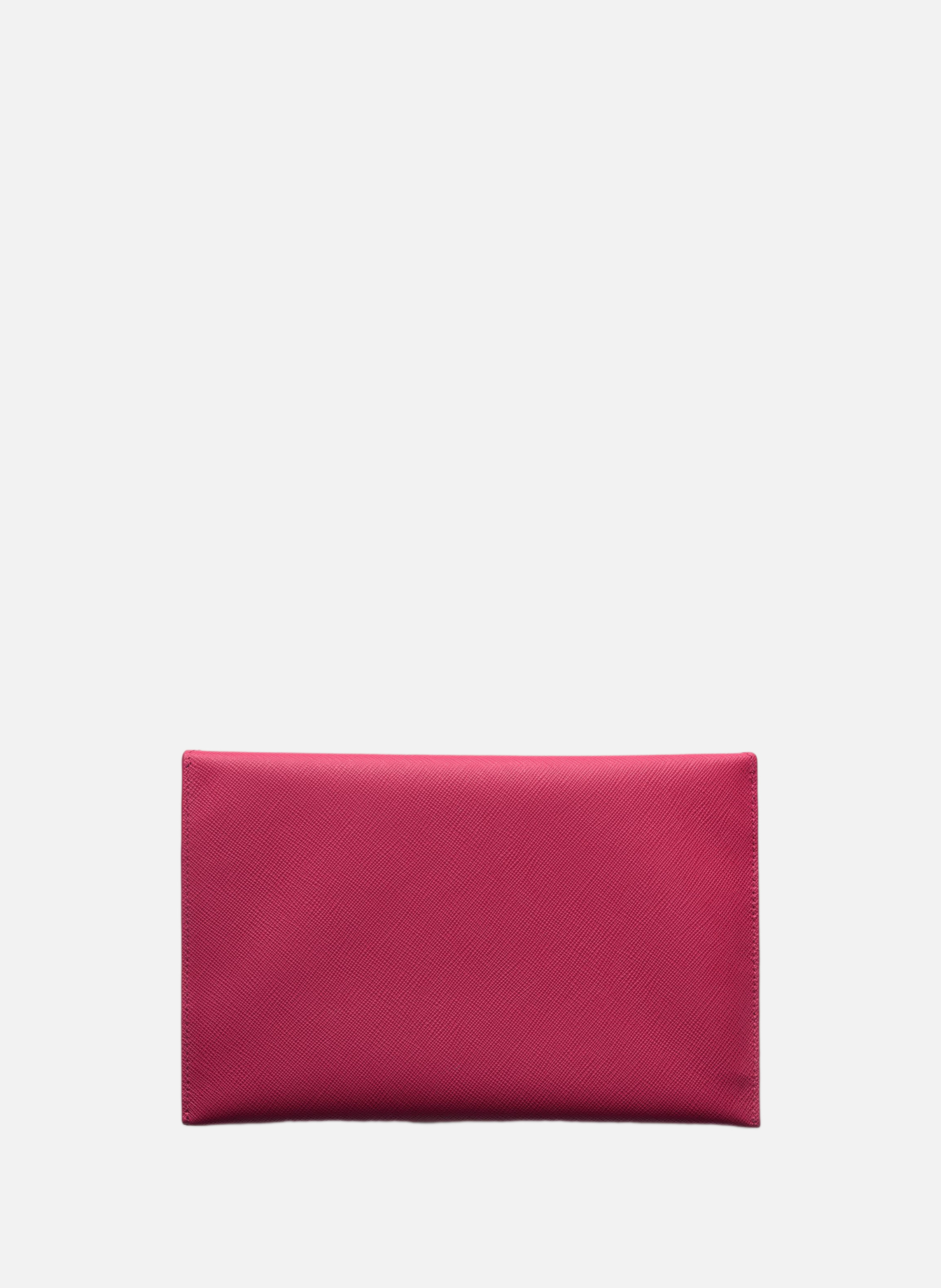 Pochette enveloppe en cuir saffiano PRADA Rose