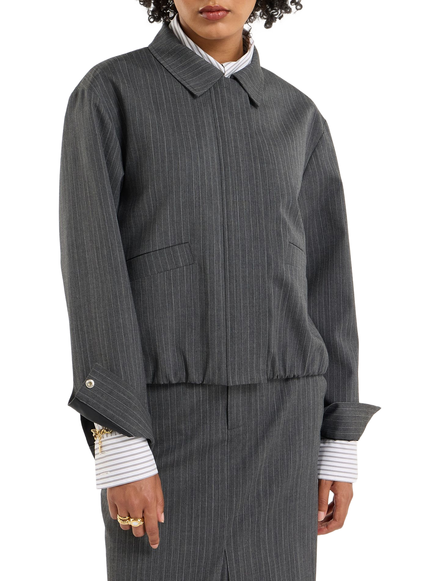 Veste courte Badri en laine mélangée SAISON 1865 Gris