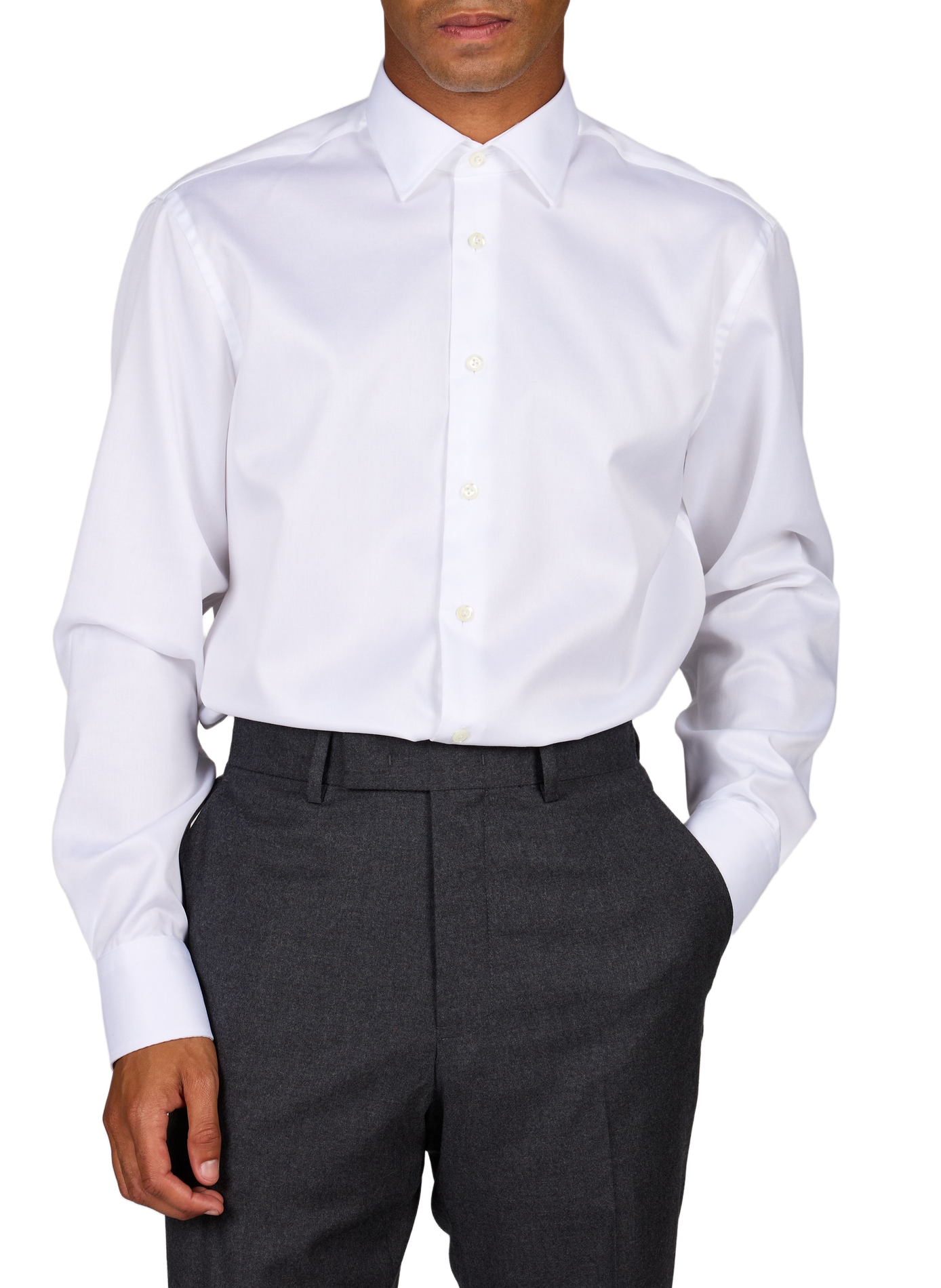 Chemise slim en coton VAN LAACK Blanc