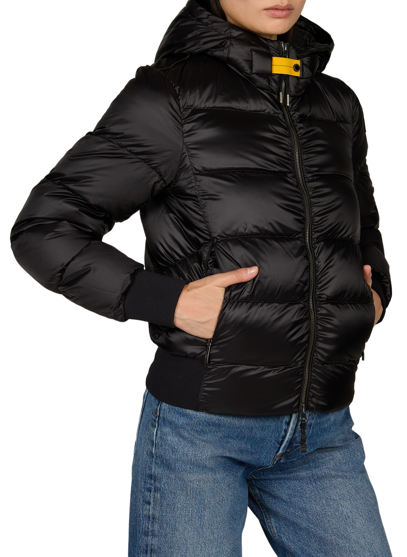 Oversized hooded puffer coat PARAJUMPERS Black