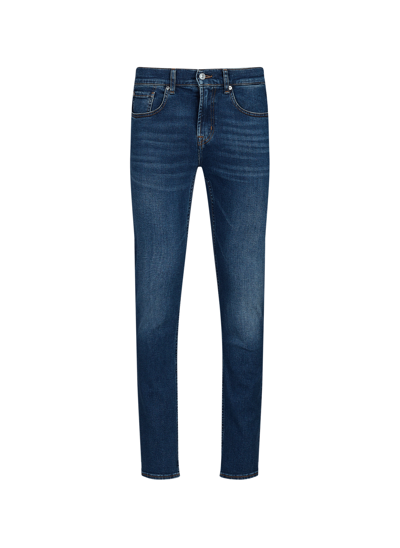 Cotton-blend slim-fit jeans 7 FOR ALL MANKIND Blue