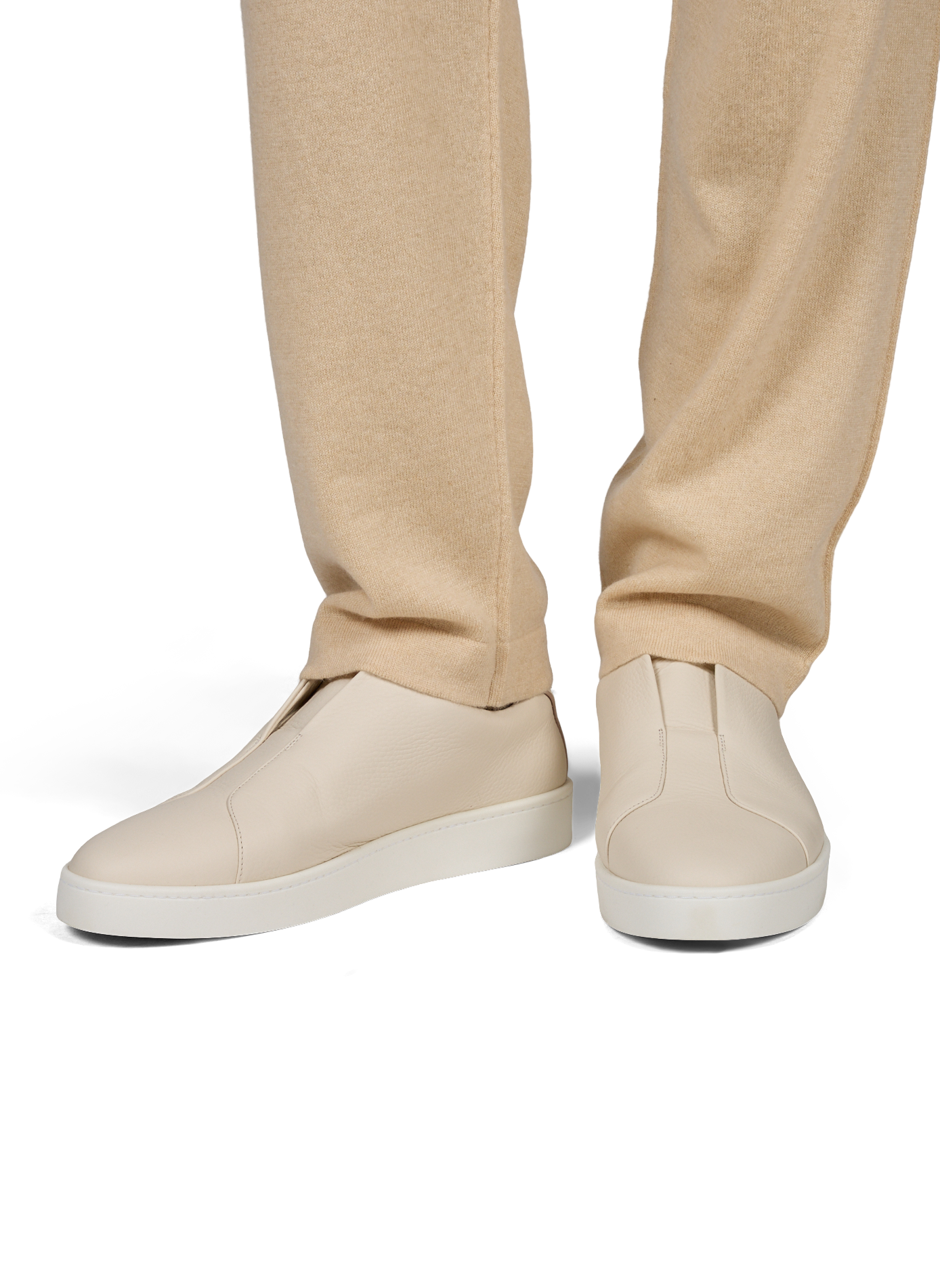 Leather sneakers AURELIEN Beige