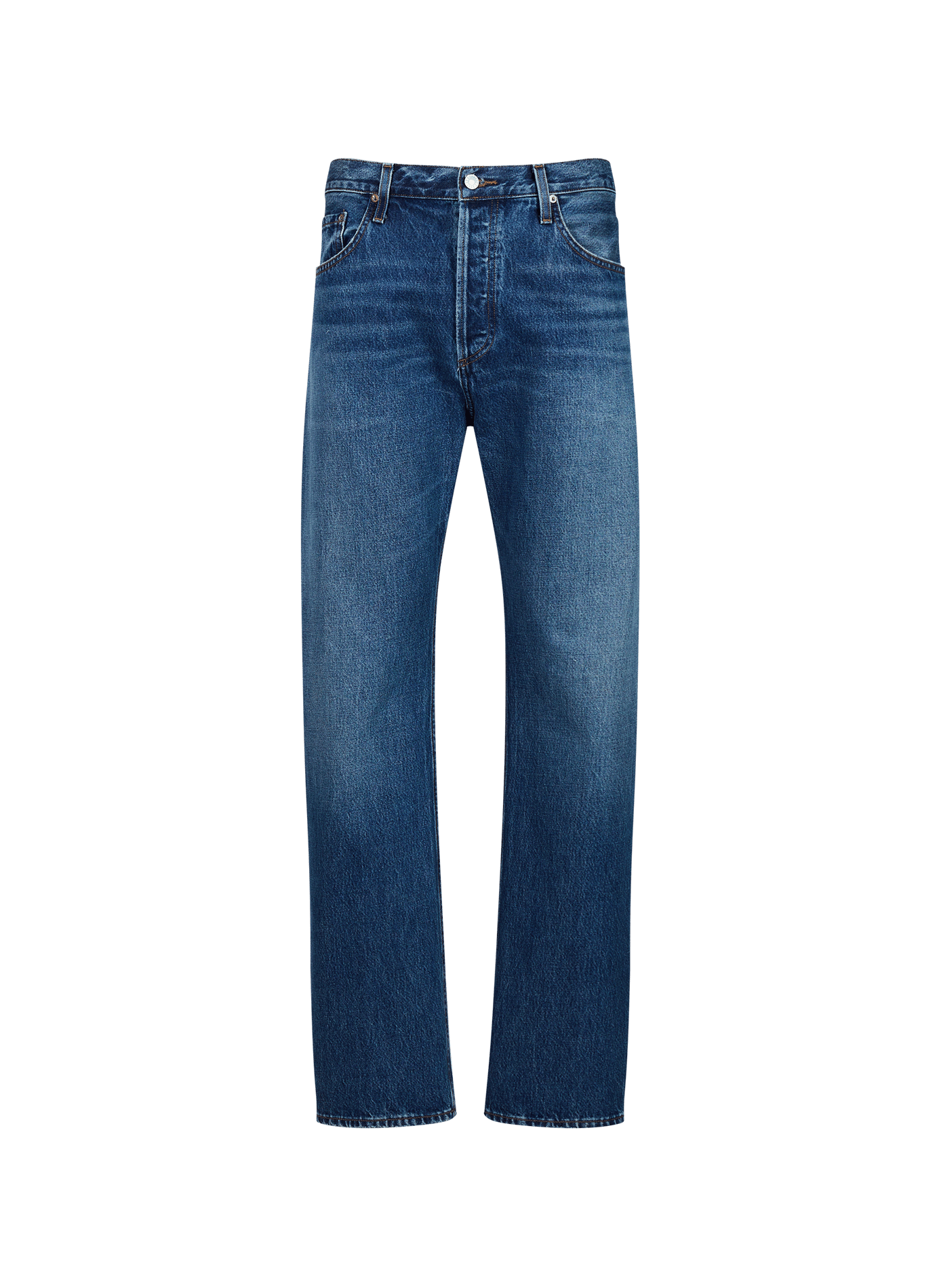 Jean droit en coton AGOLDE Bleu