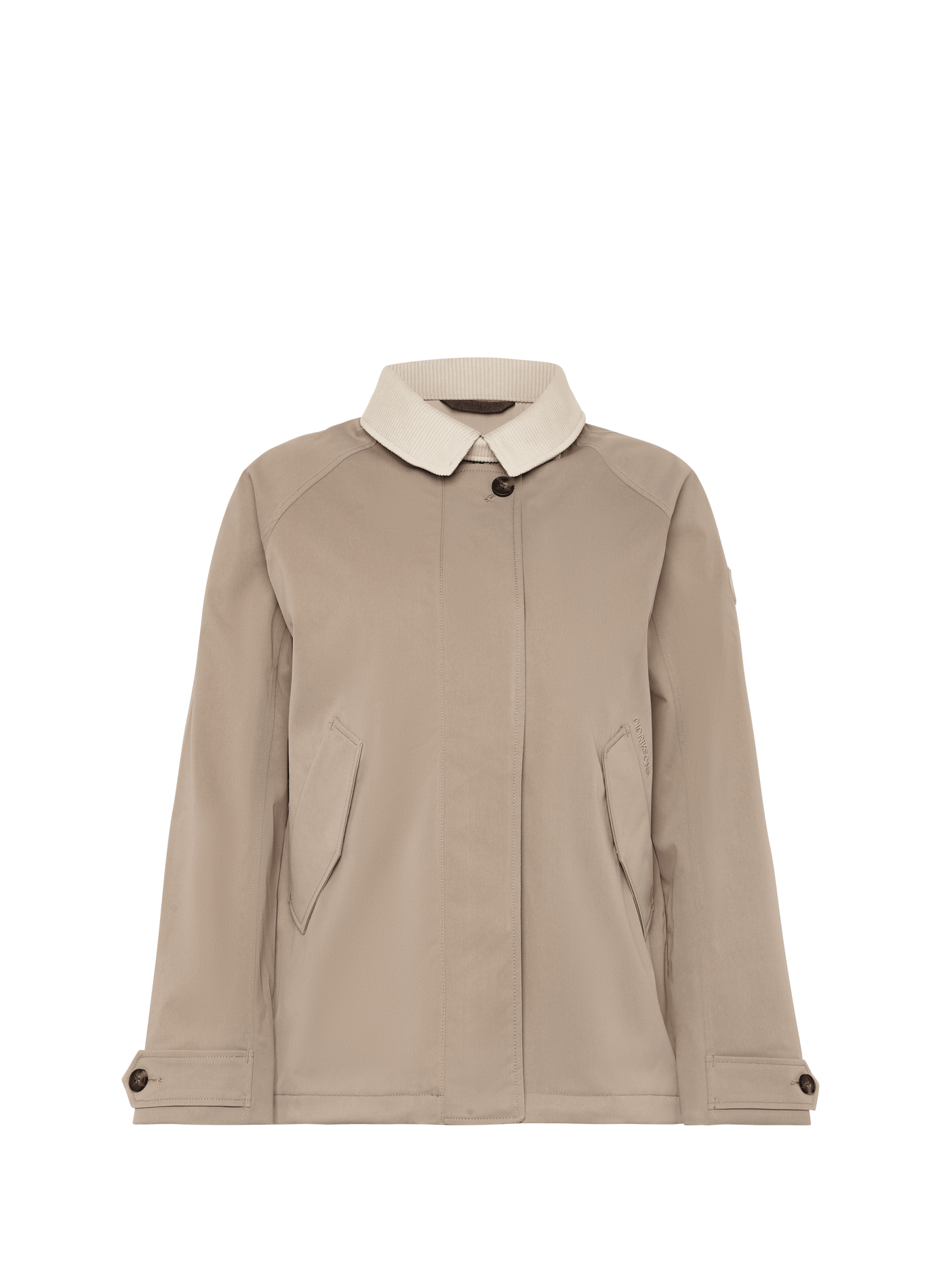 Lynn cropped jacket with ribbed collar DIDRIKSONS Beige