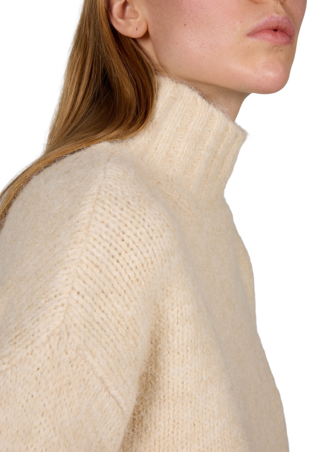 Oversized high-neck sweater ARTLOVE Beige