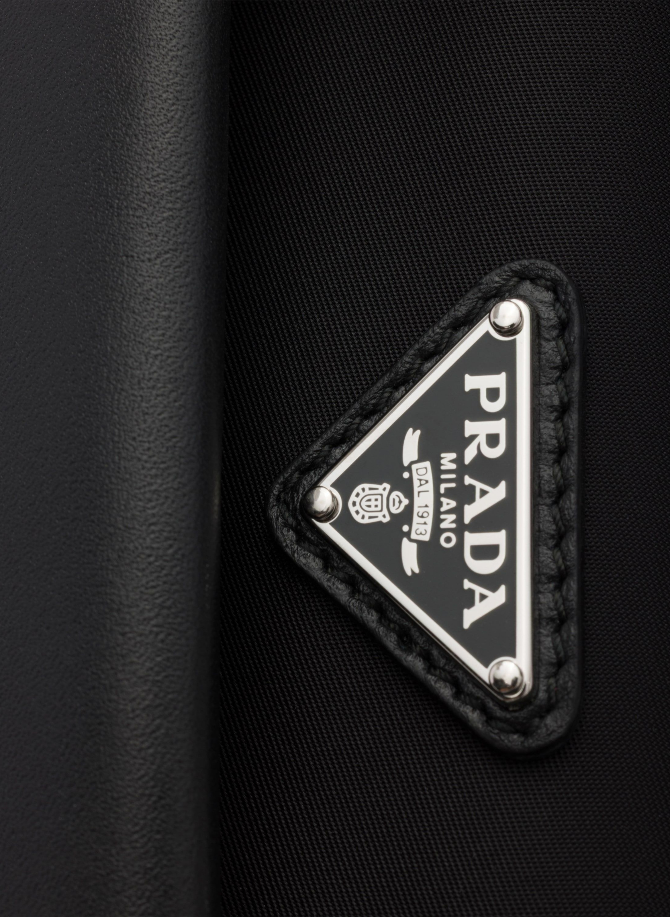 Petit sac prada passage en cuir à rabat PRADA Noir