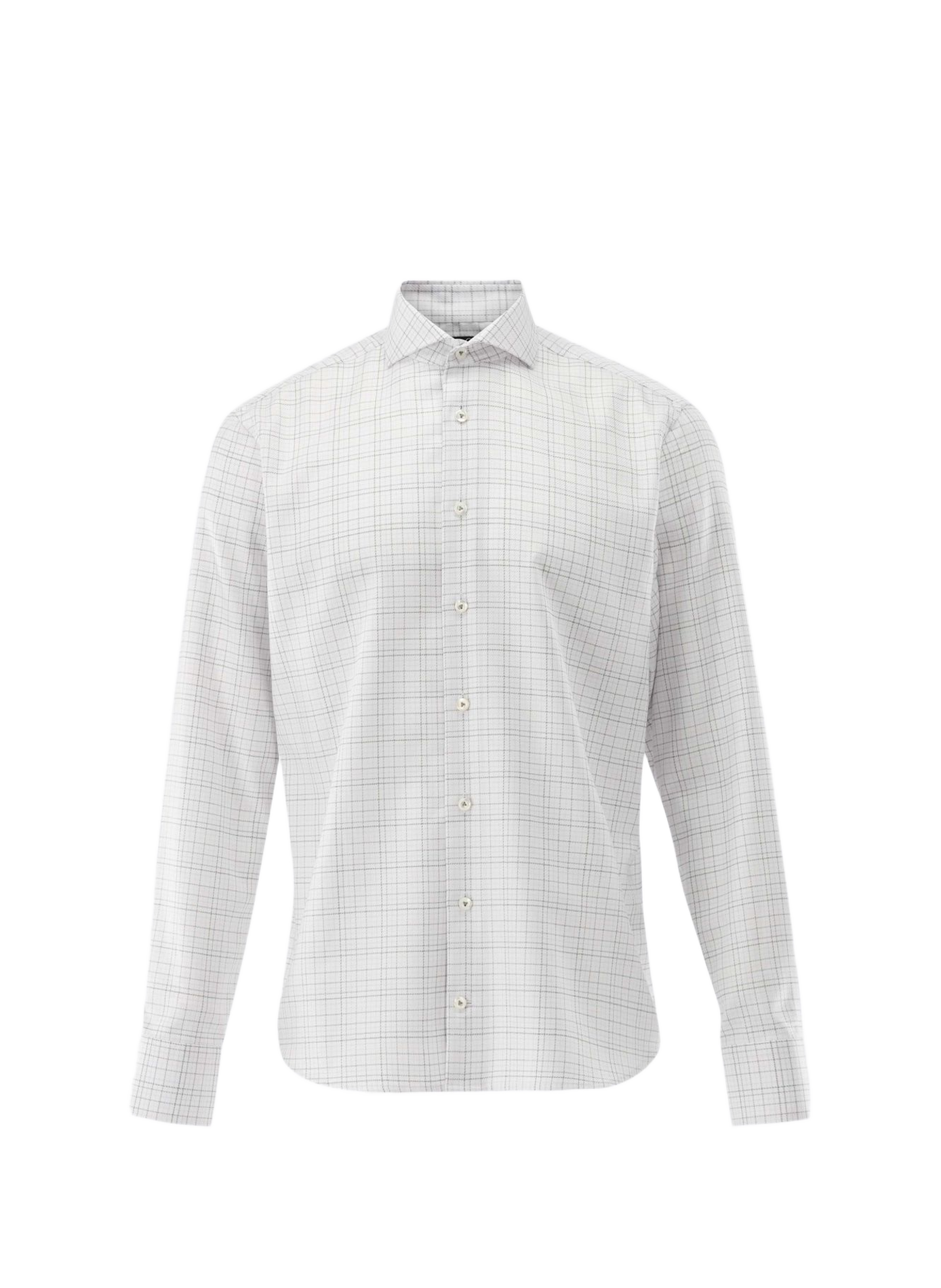 Slim Fit Karo-Hemd aus Baumwolle VAN LAACK Weiss