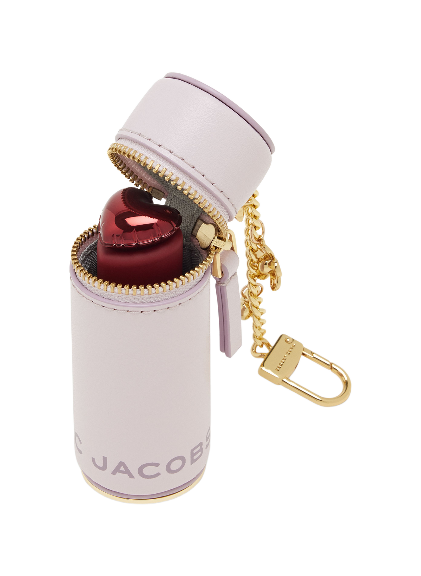 The Lipstick Case Bag Charm in leather MARC JACOBS Purple