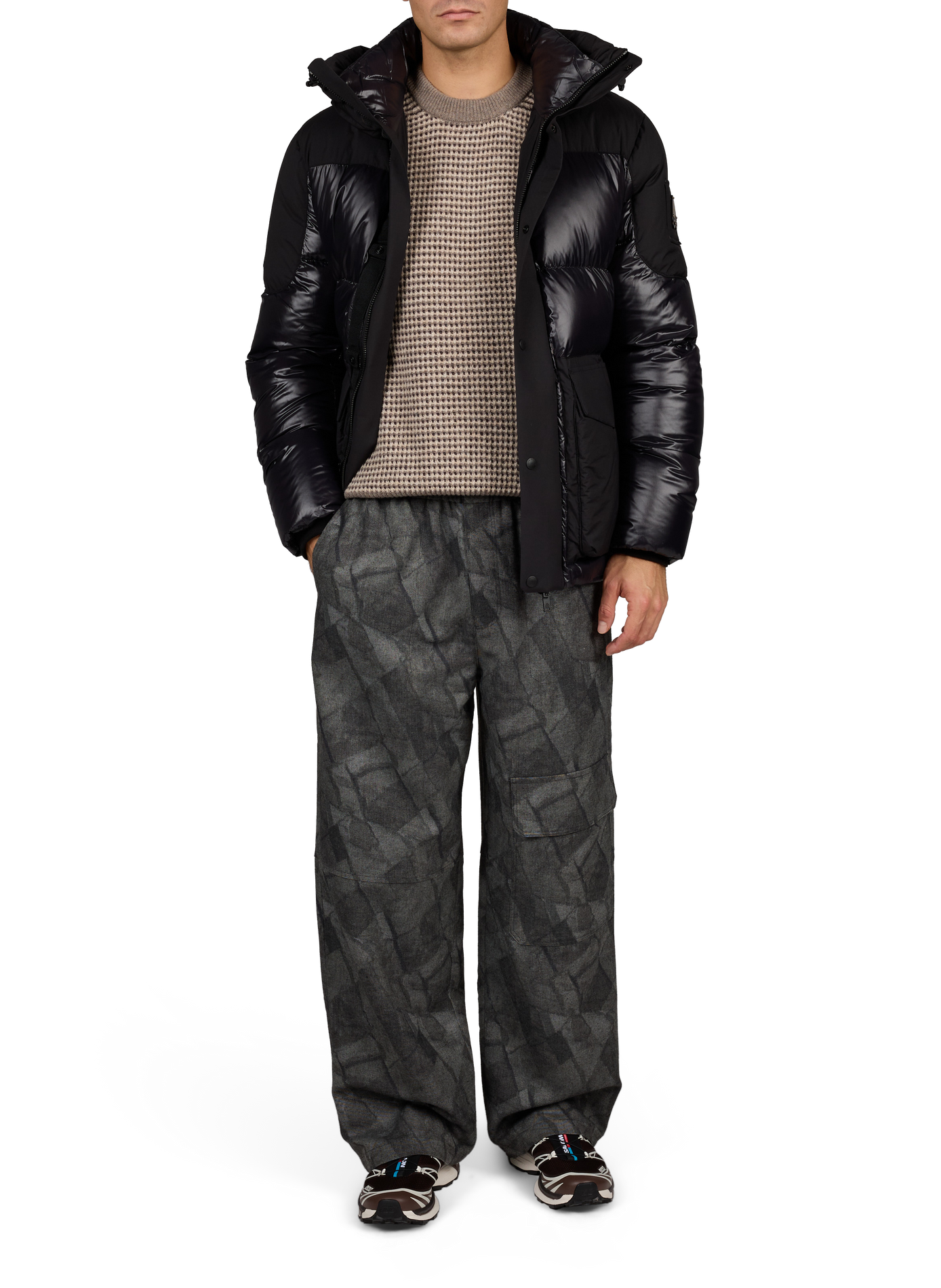 BRIAR 3Q hooded puffer jacket MOOSE KNUCKLES Black