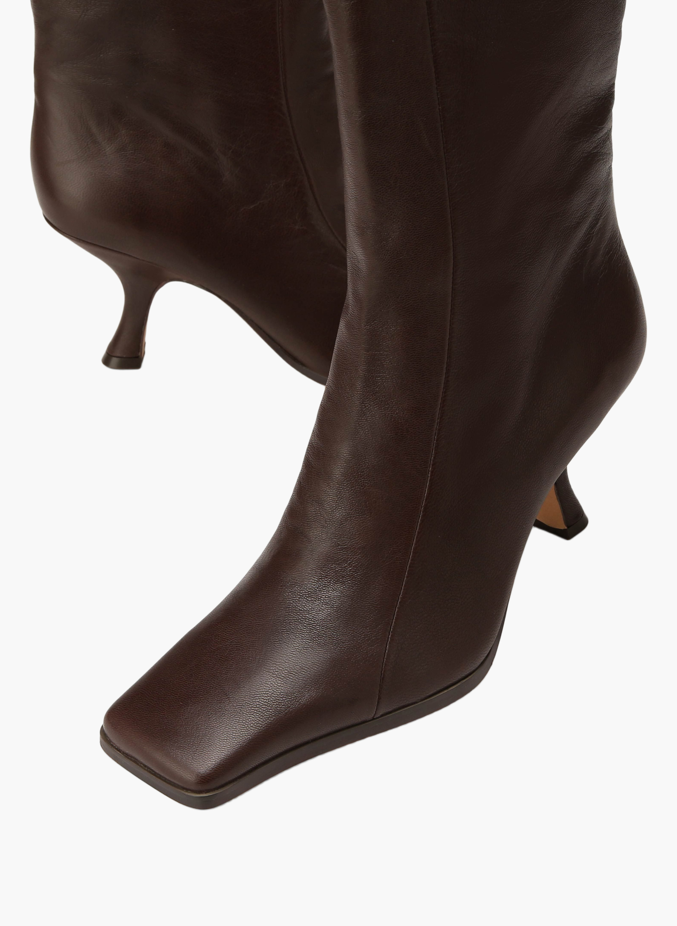 Bottines apple en cuir NAKED WOLFE Marron